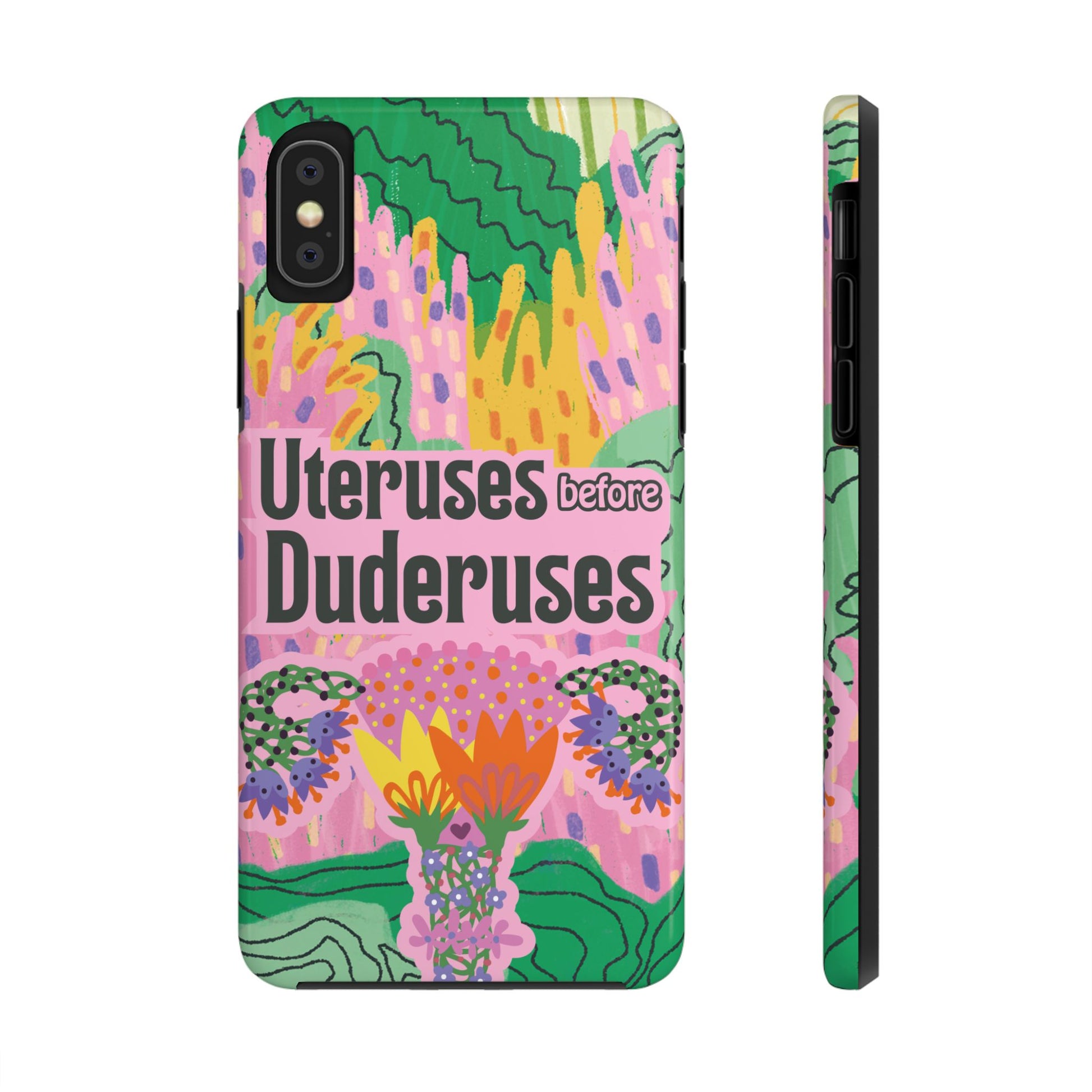 Funny Tough Phone Cases, Beautiful Pink Green Floral Design with Snarky Quote, Unique Phone Cover, Gift for Friends, Snarky Accessory