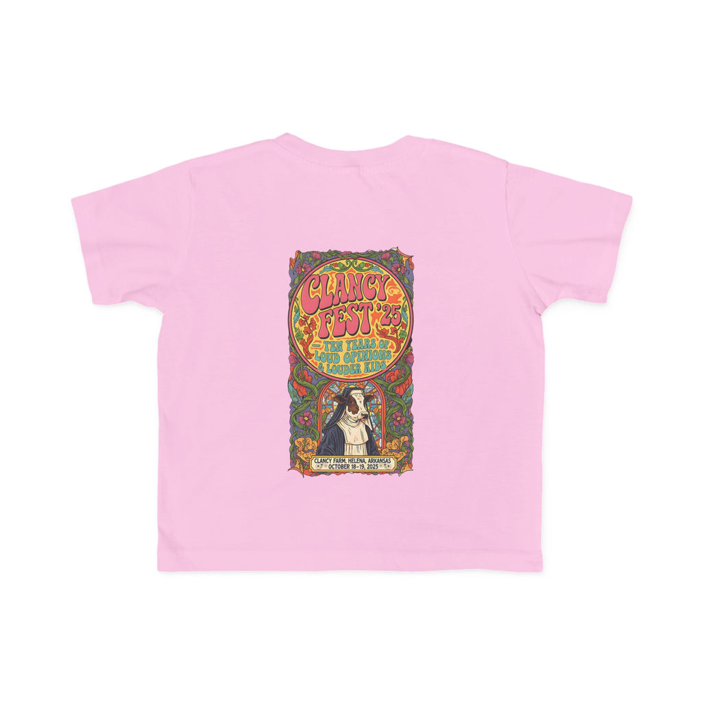 Custom ClancyFest 25 Toddler Short-Sleeve Light-Weight 100% Cotton T-Shirt, 2T-6T