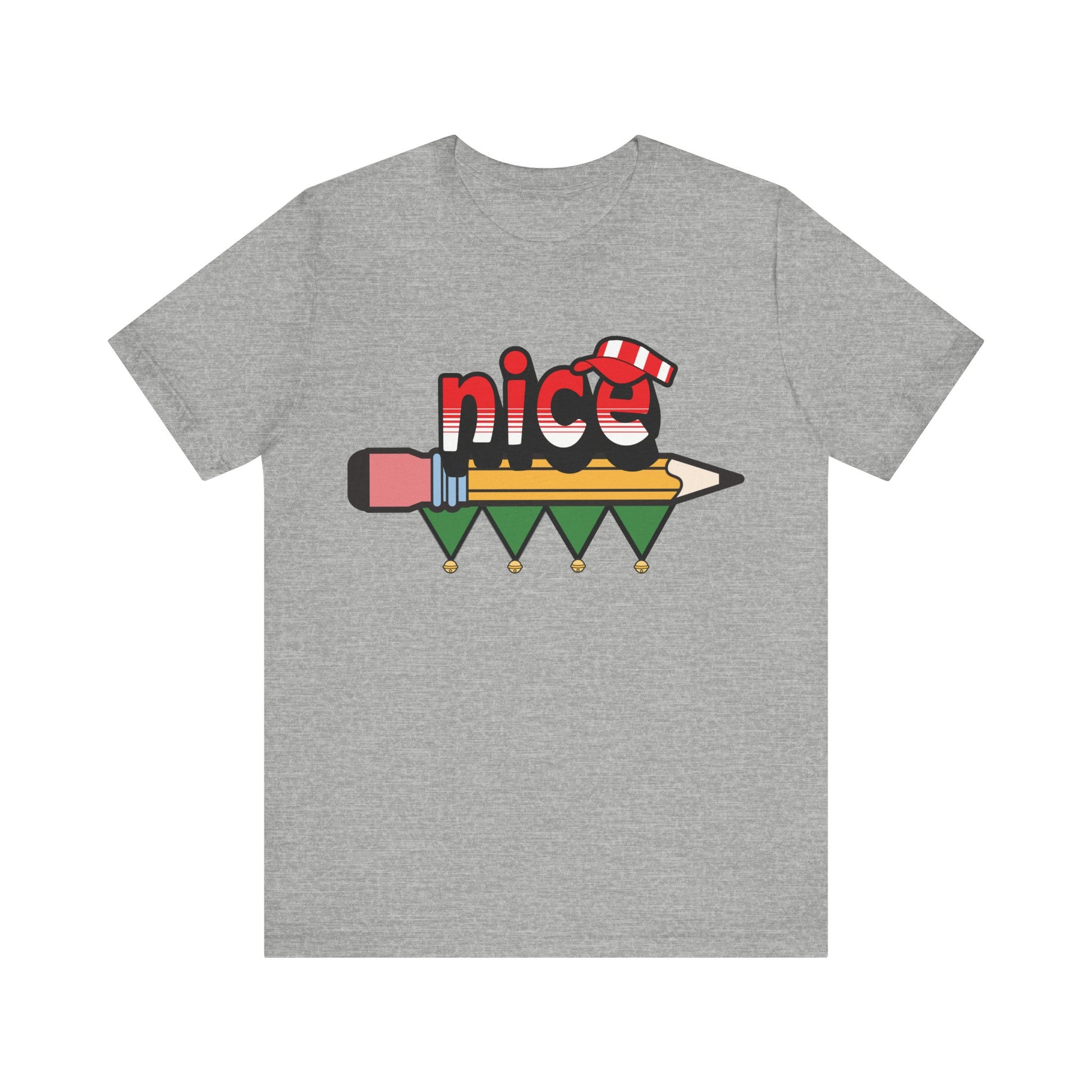 Naughty or Nice List, Tally Elf Nice Very Merry Christmas Party, Unisex Jersey Short Sleeve Tee