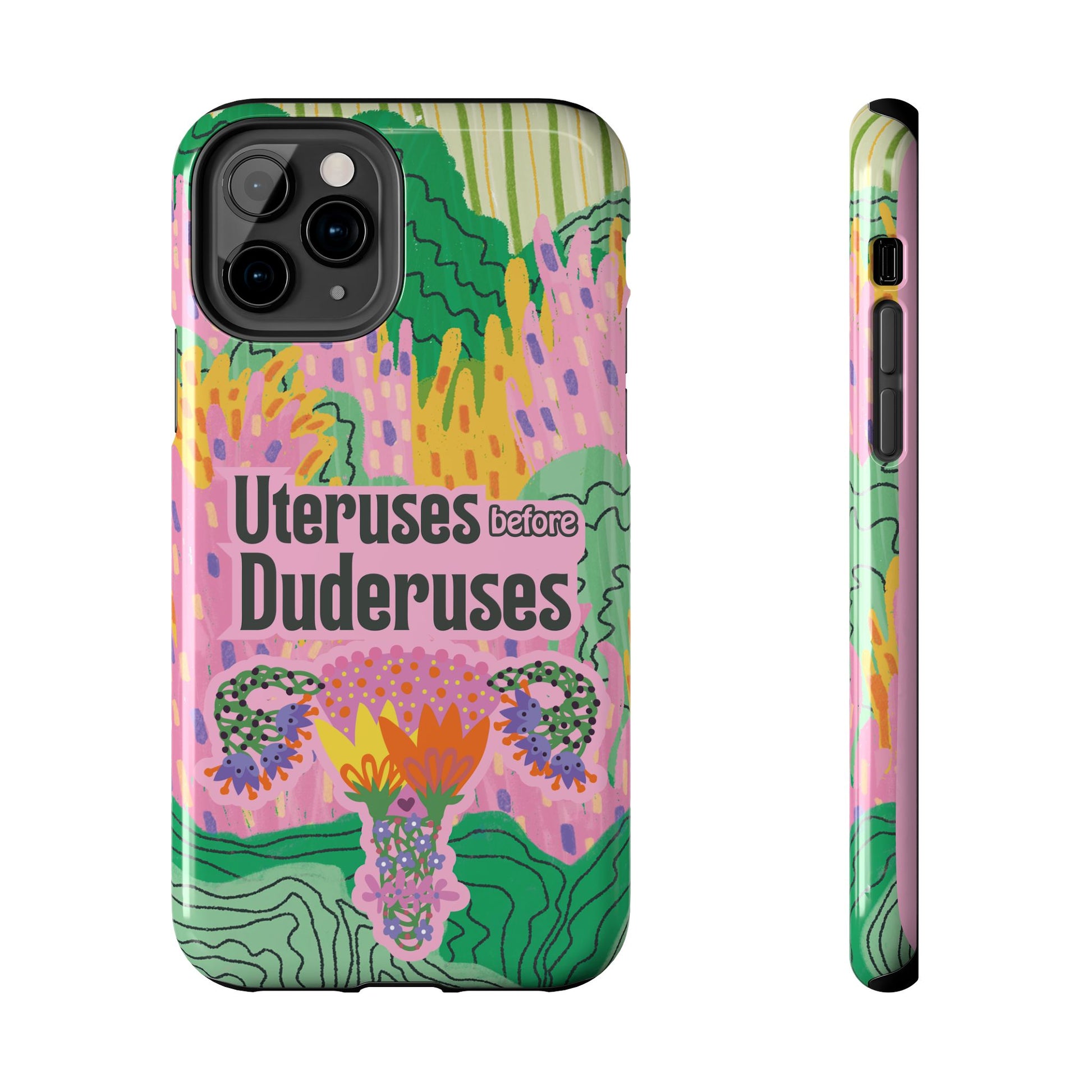 Funny Tough Phone Cases, Beautiful Pink Green Floral Design with Snarky Quote, Unique Phone Cover, Gift for Friends, Snarky Accessory