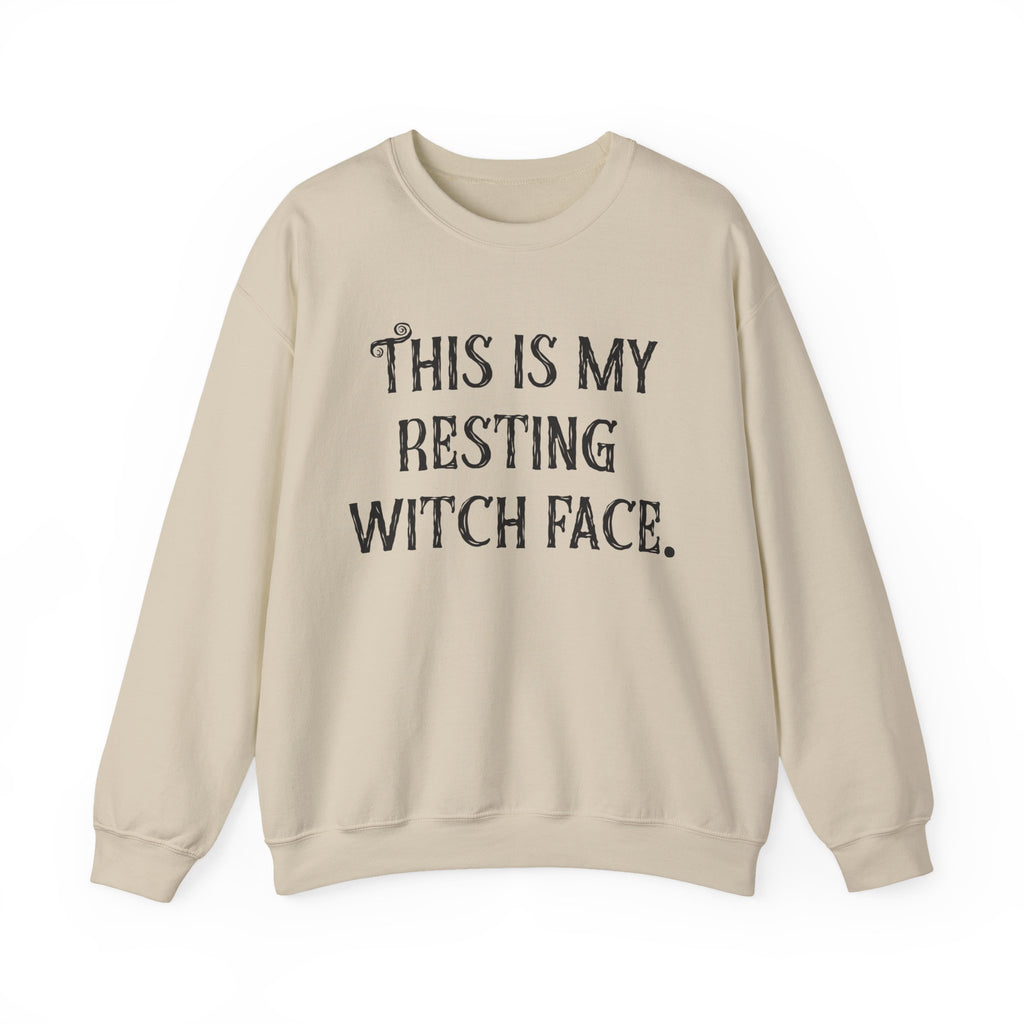 Resting Witch Face Funny Halloween Sweatshirt Unisex Crewneck