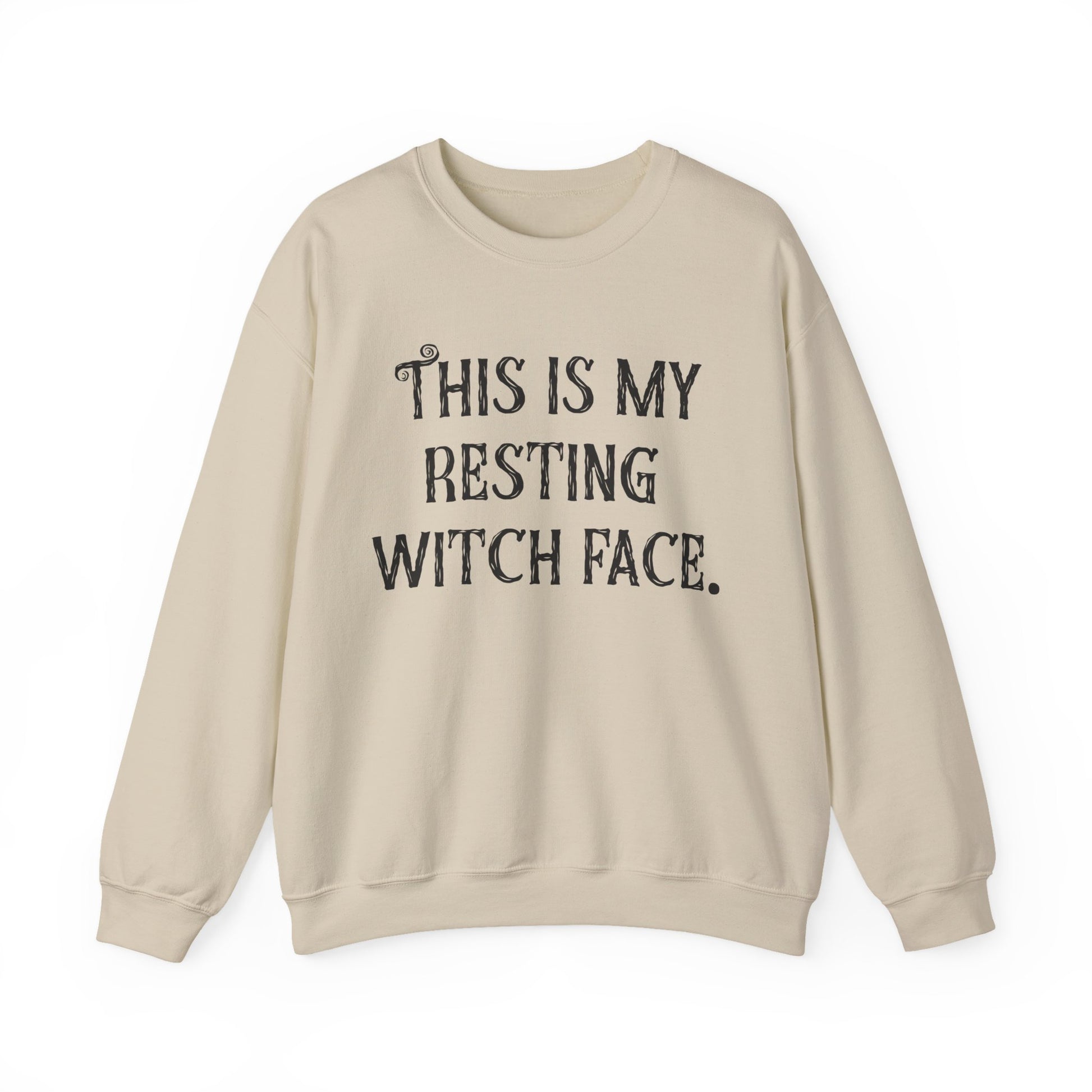 Resting Witch Face Funny Halloween Sweatshirt Unisex Crewneck