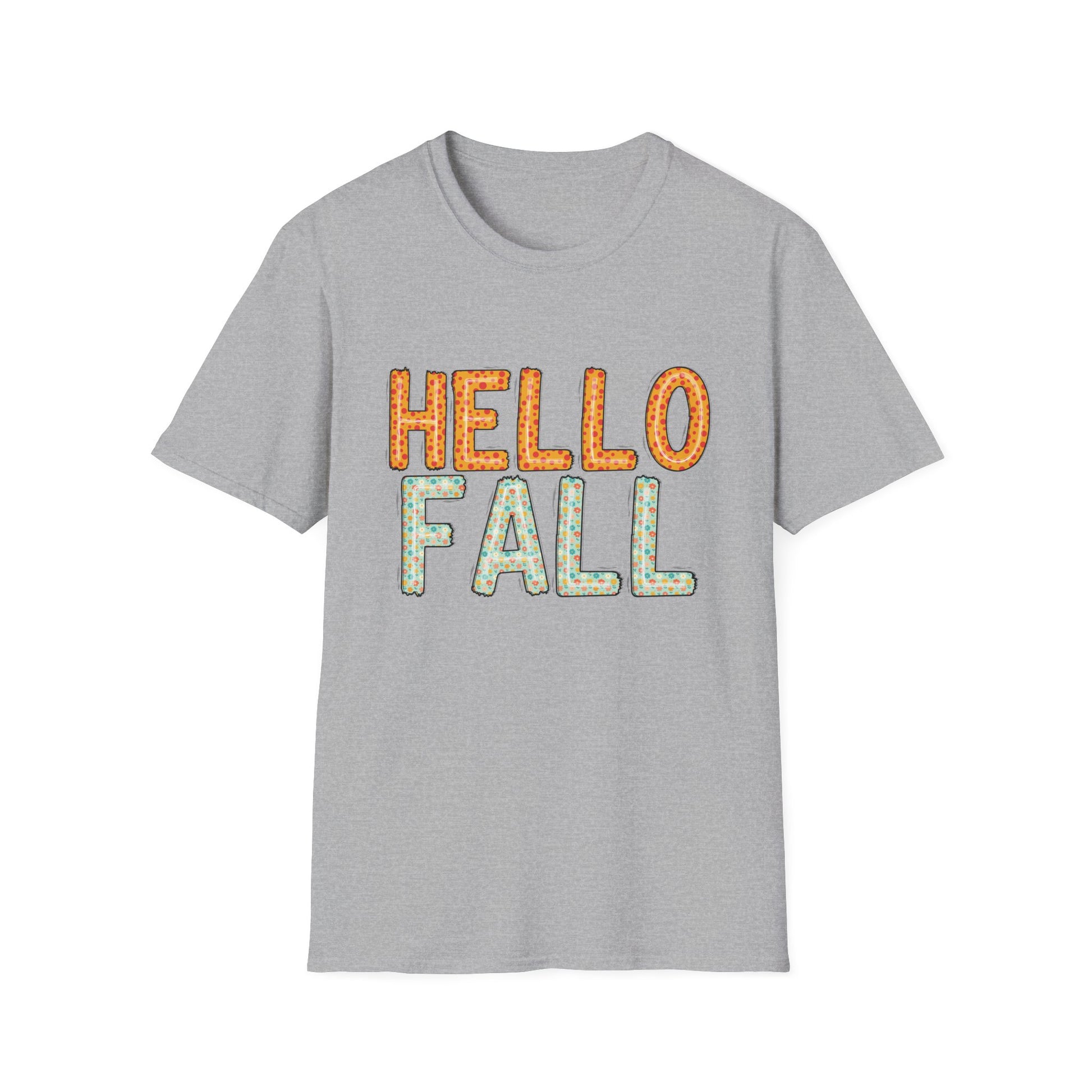 Hello Fall Cute Autumn T-Shirt - Holiday or Seasonal Design XS-5X