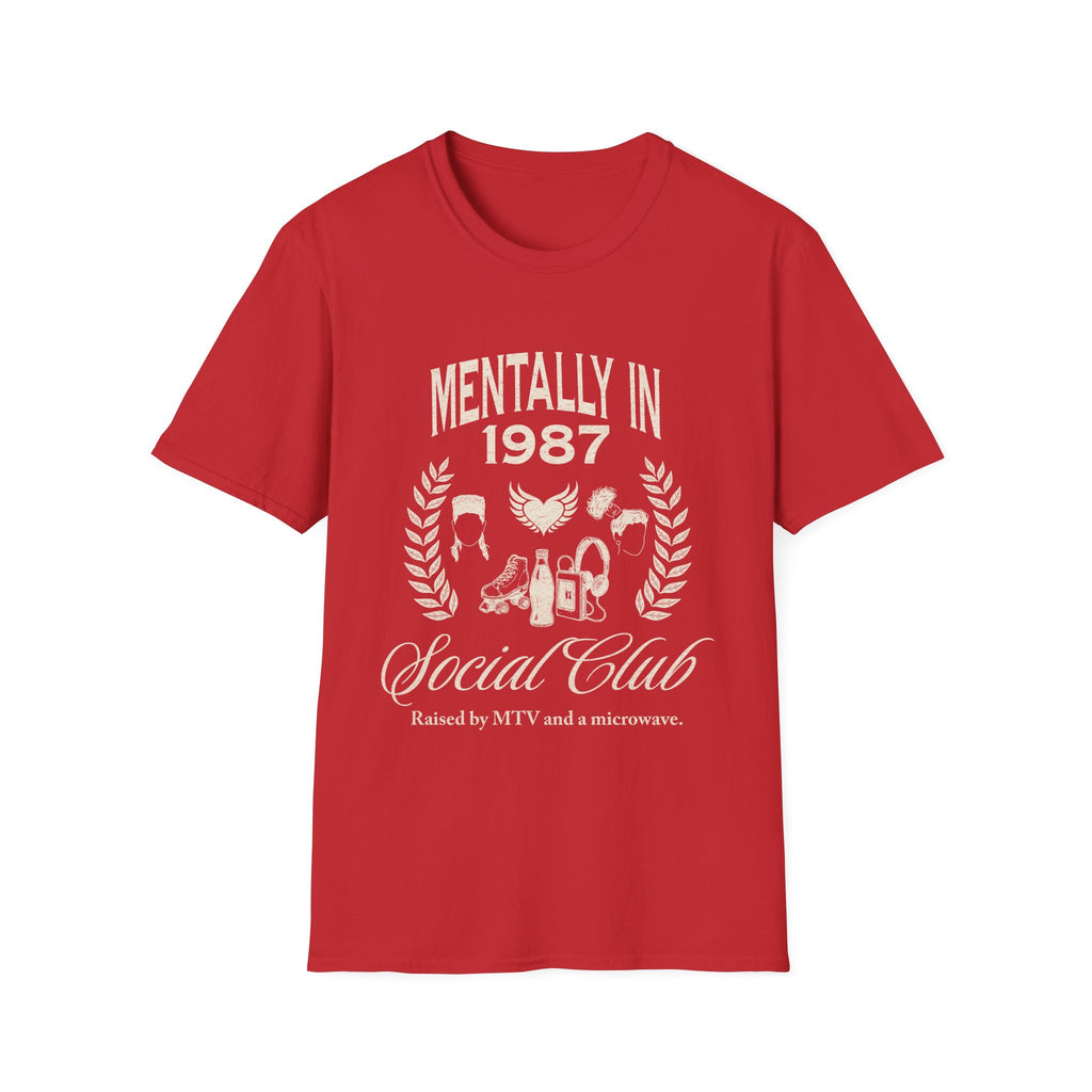 Social Club T-Shirt 1987, Funny Gen X Graphic Tee, 80s Kids, XS-Plus Size