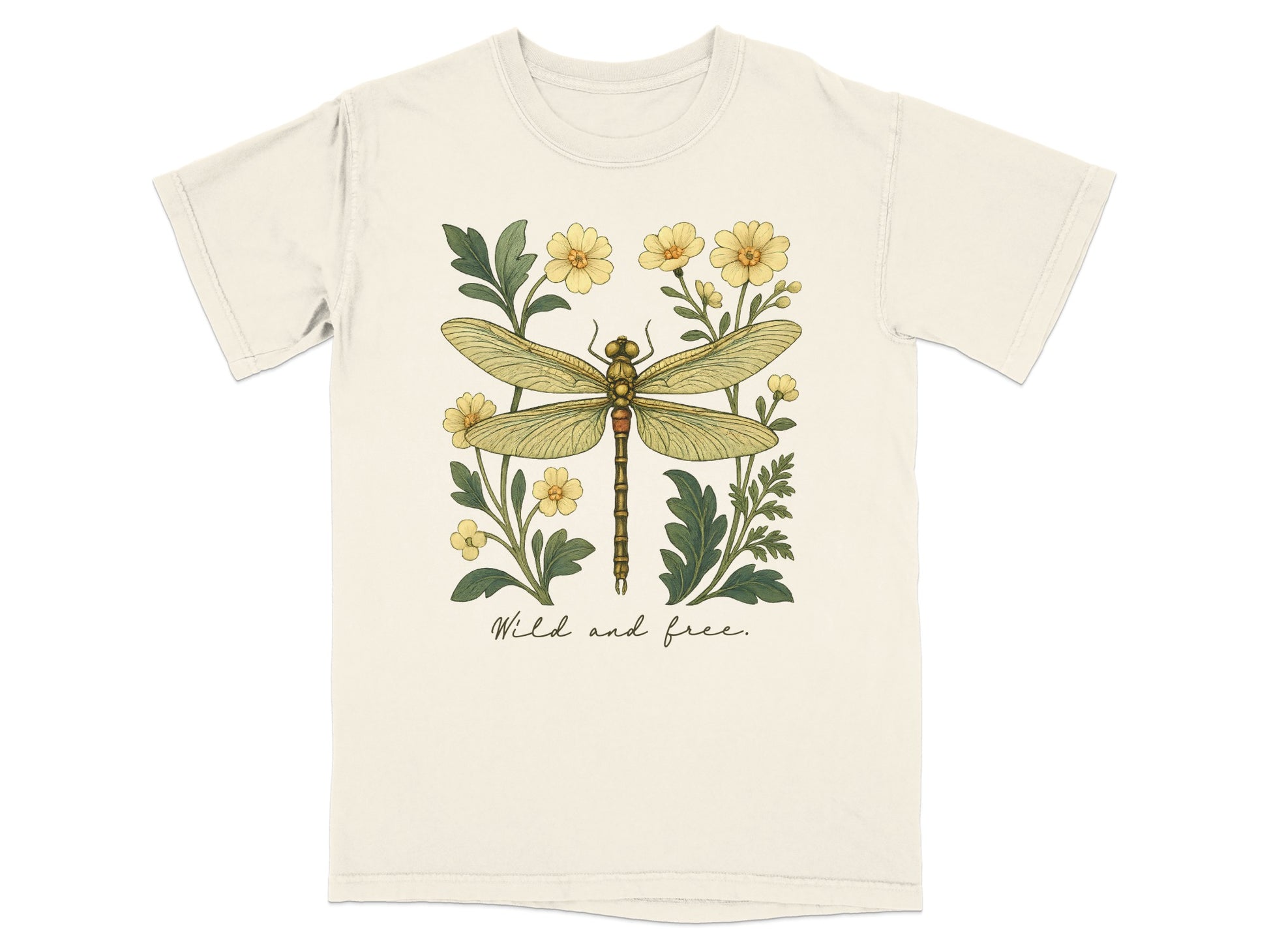 Wild and Free Dragonfly with Flowers T-shirt product