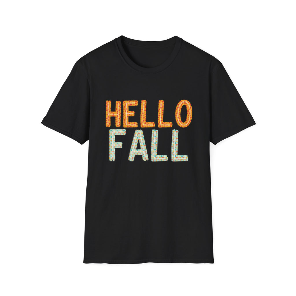 Hello Fall Cute Autumn T-Shirt - Holiday or Seasonal Design XS-5X