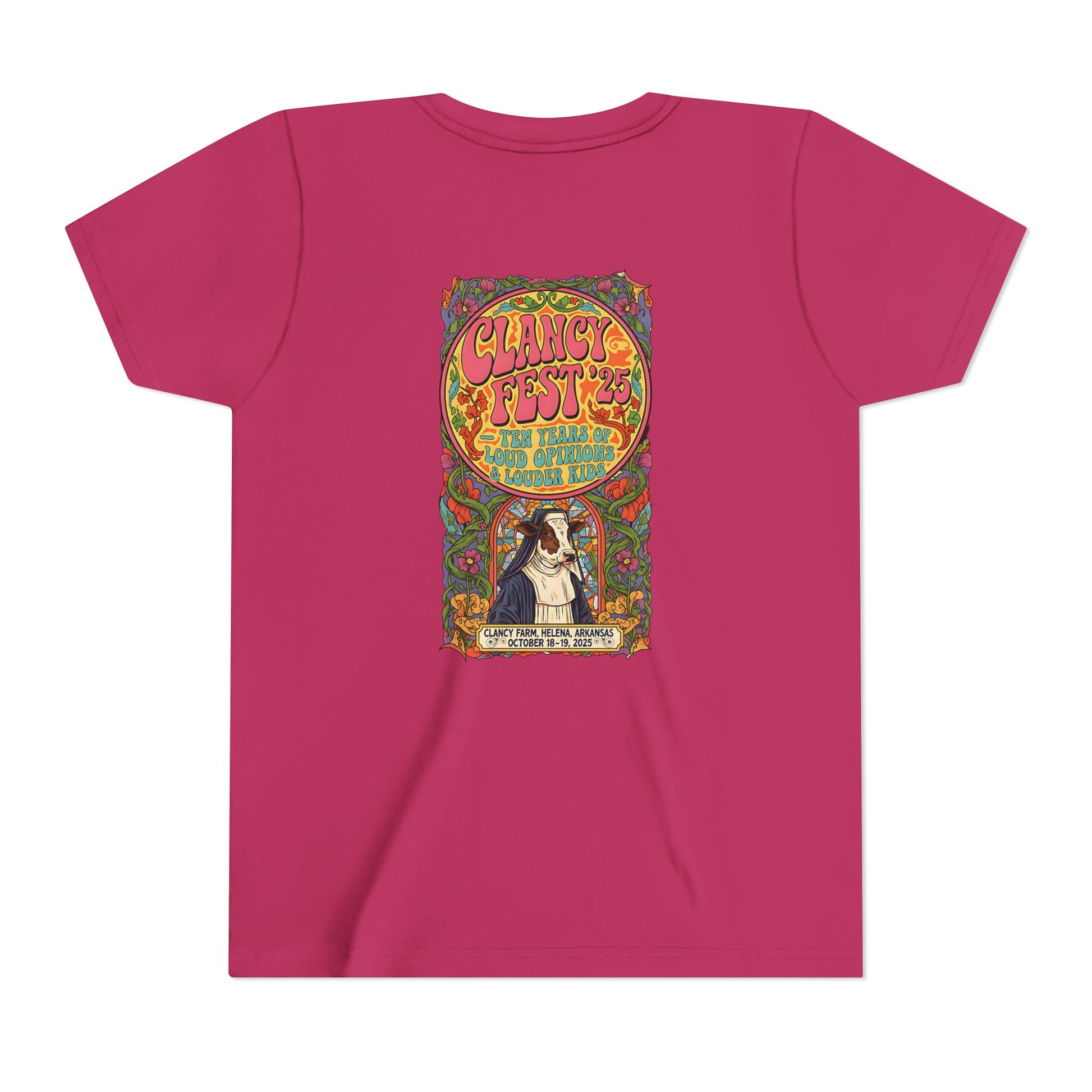 Custom ClancyFest 25 Youth Short Sleeve Extra Lightweight Cotton/Poly Tee, KIDS S-XL