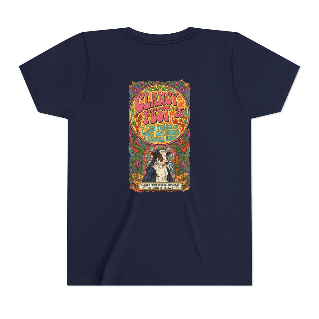 Custom ClancyFest 25 Youth Short Sleeve Extra Lightweight Cotton/Poly Tee, KIDS S-XL