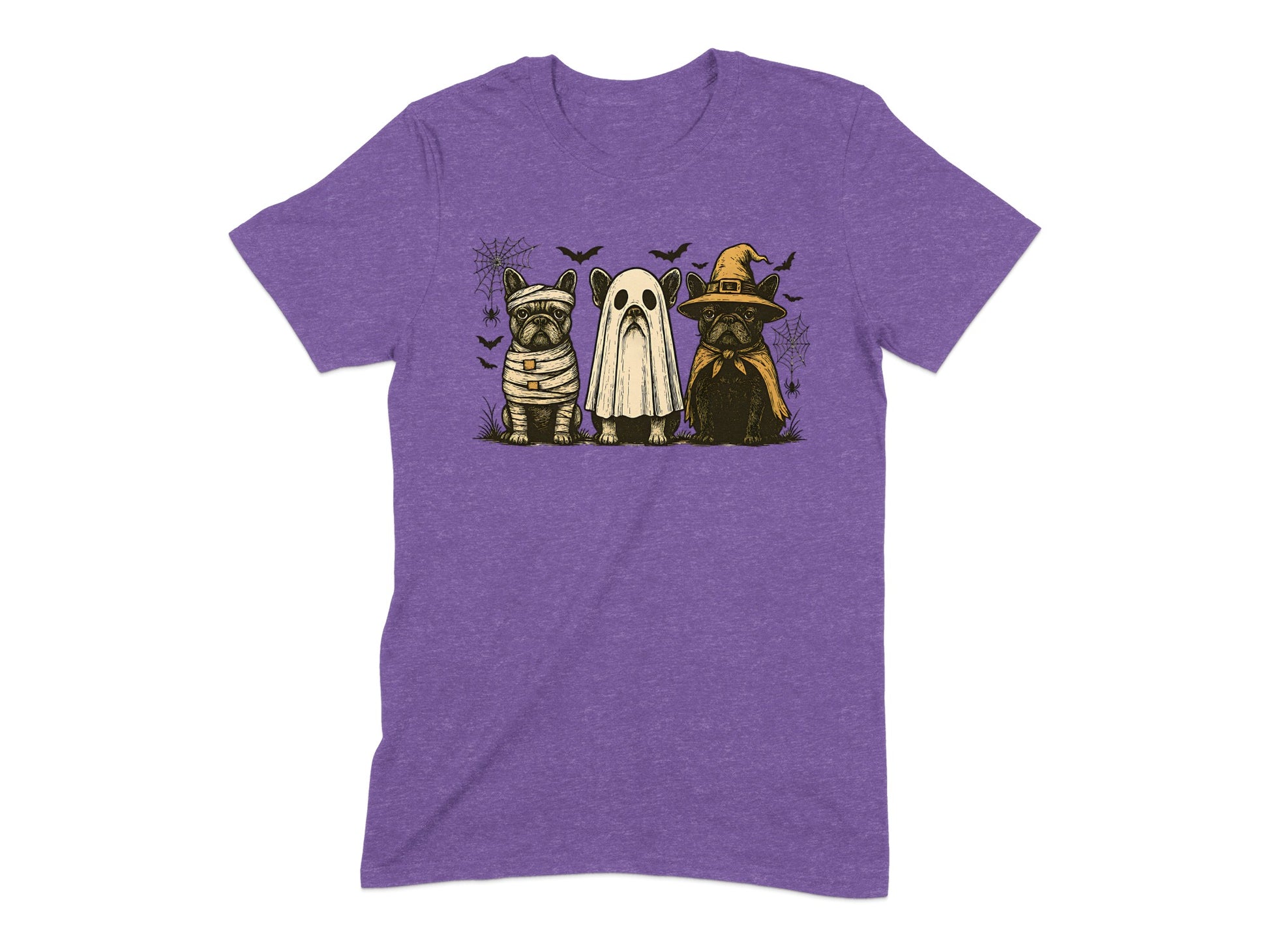 Halloween Themed Dogs Graphic Purple Shirt product