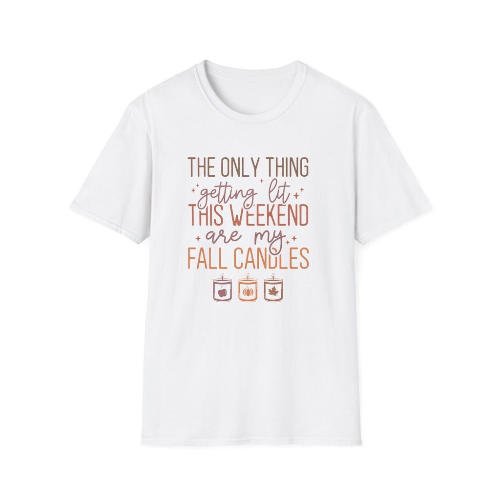 Funny Fall Autumn Aesthetic Unisex Softstyle T-Shirt XS - Plus Size 5X