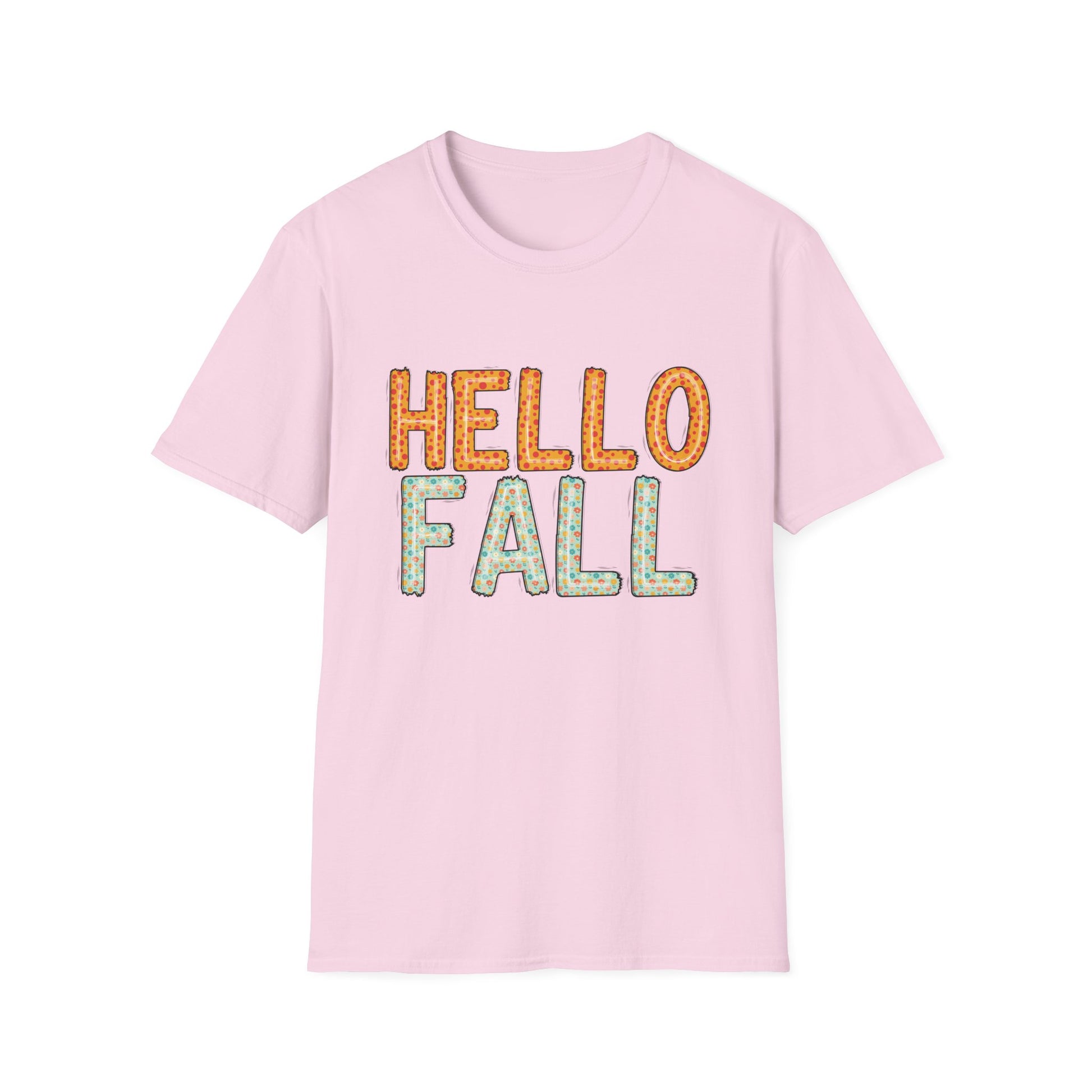 Hello Fall Cute Autumn T-Shirt - Holiday or Seasonal Design XS-5X