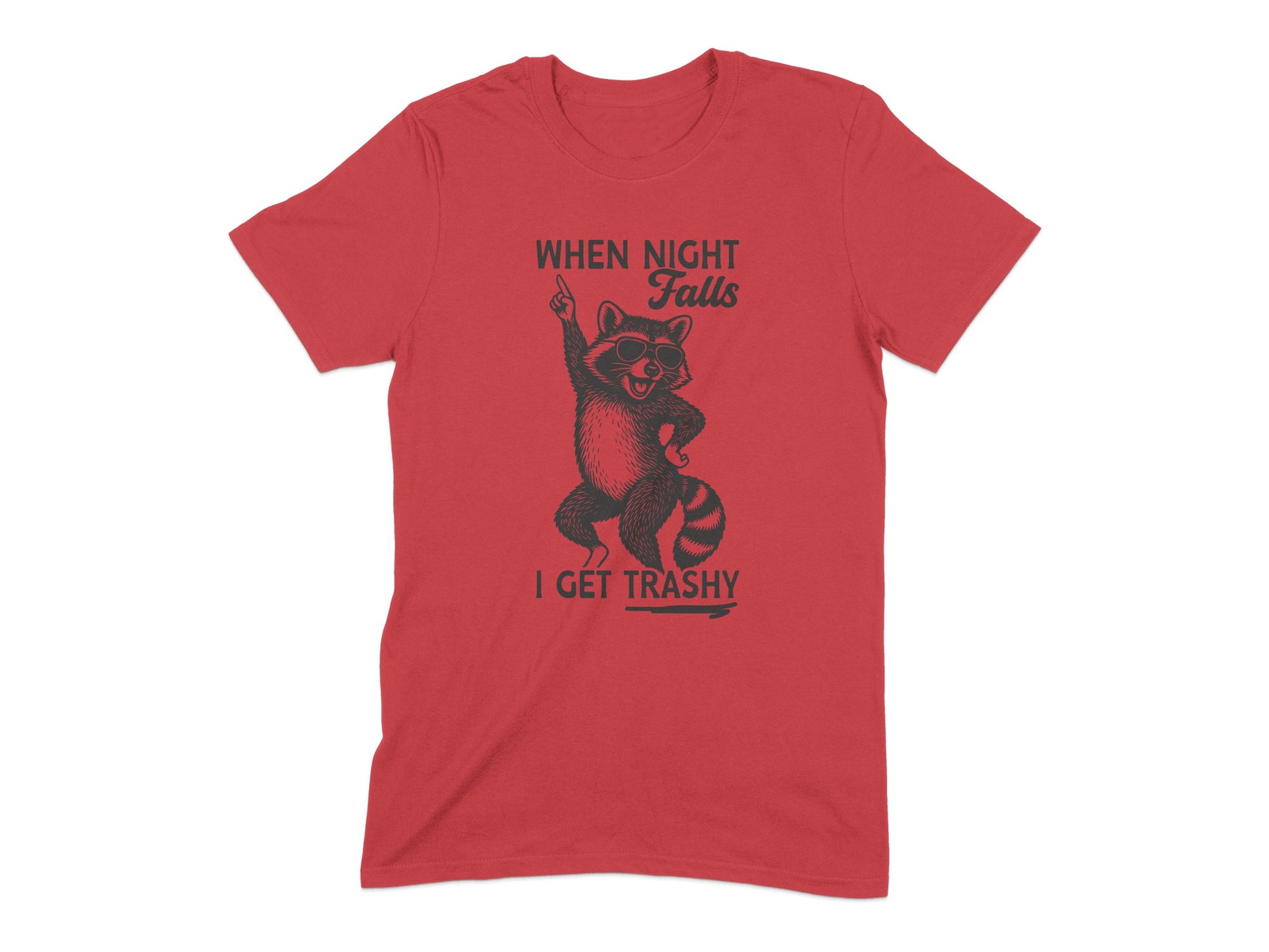 When Night Falls I Get Trashy Raccoon T-shirt product type