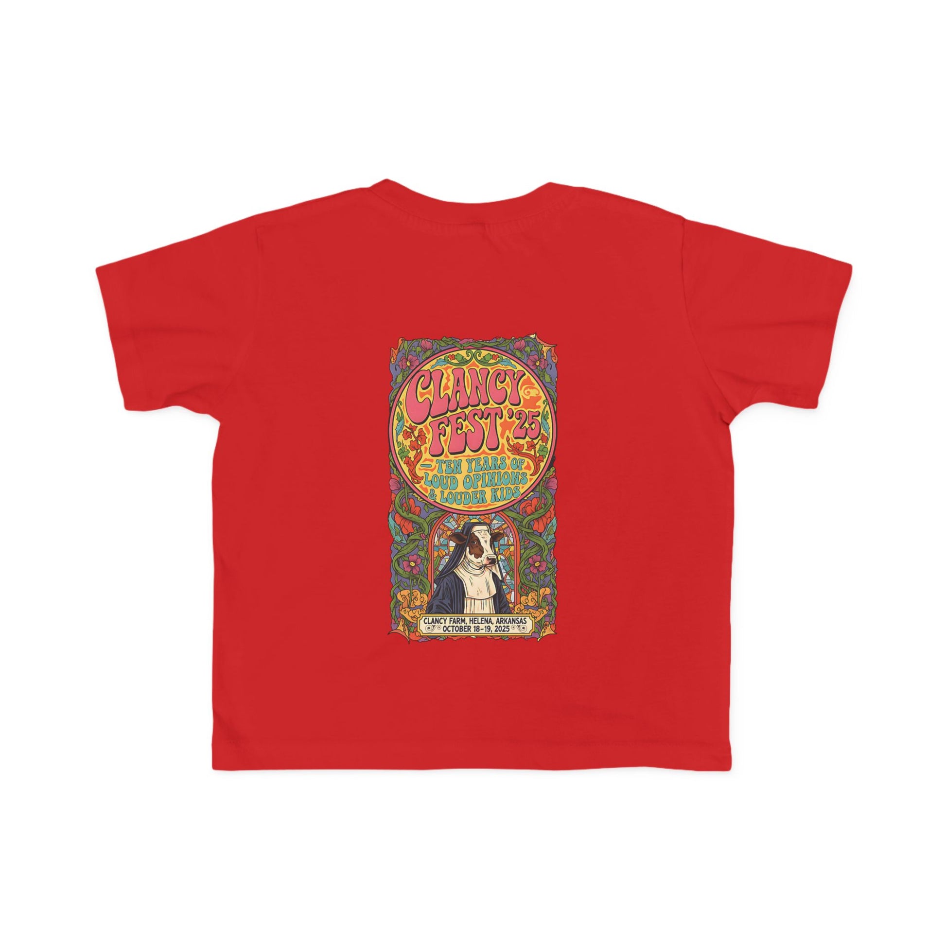 Custom ClancyFest 25 Toddler Short-Sleeve Light-Weight 100% Cotton T-Shirt, 2T-6T