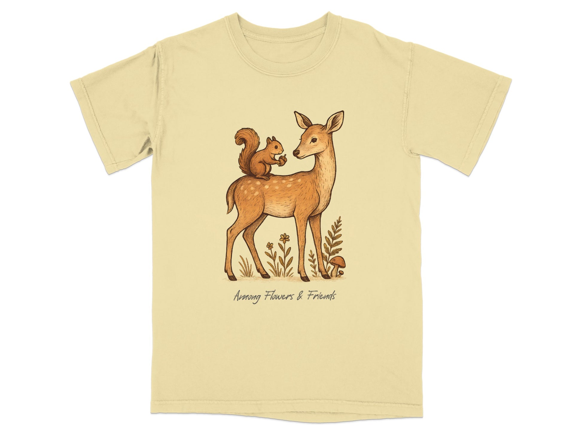 Adorable Deer and Squirrel Cute Nature Inspired Shirt product