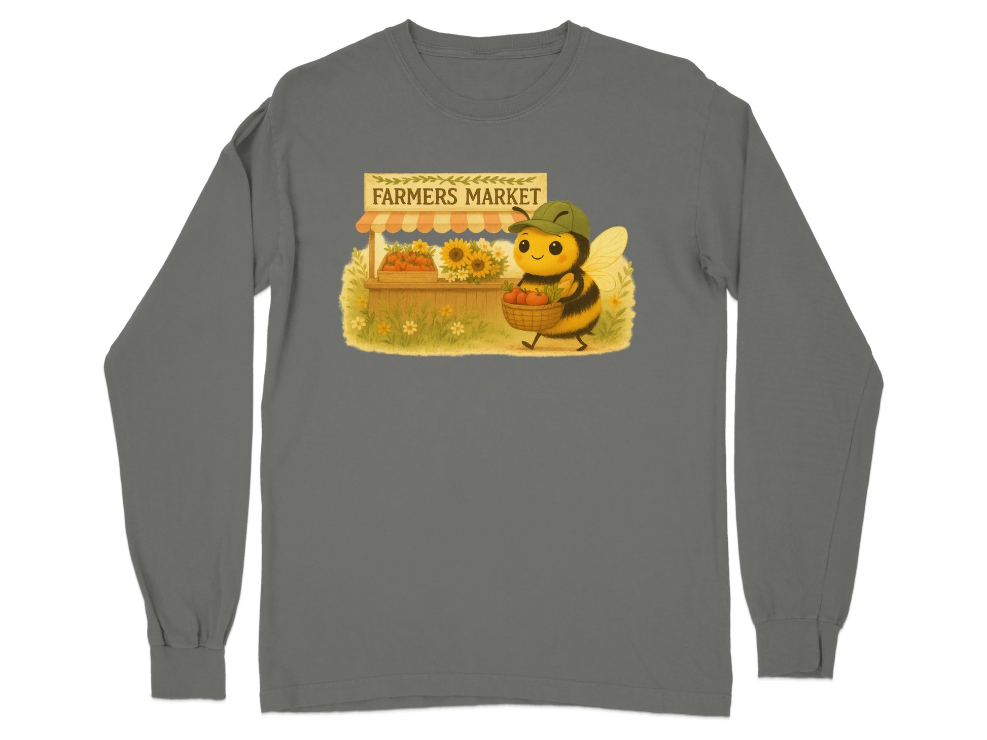 Farmers Market Bee Carrying Basket Graphic Shirt product