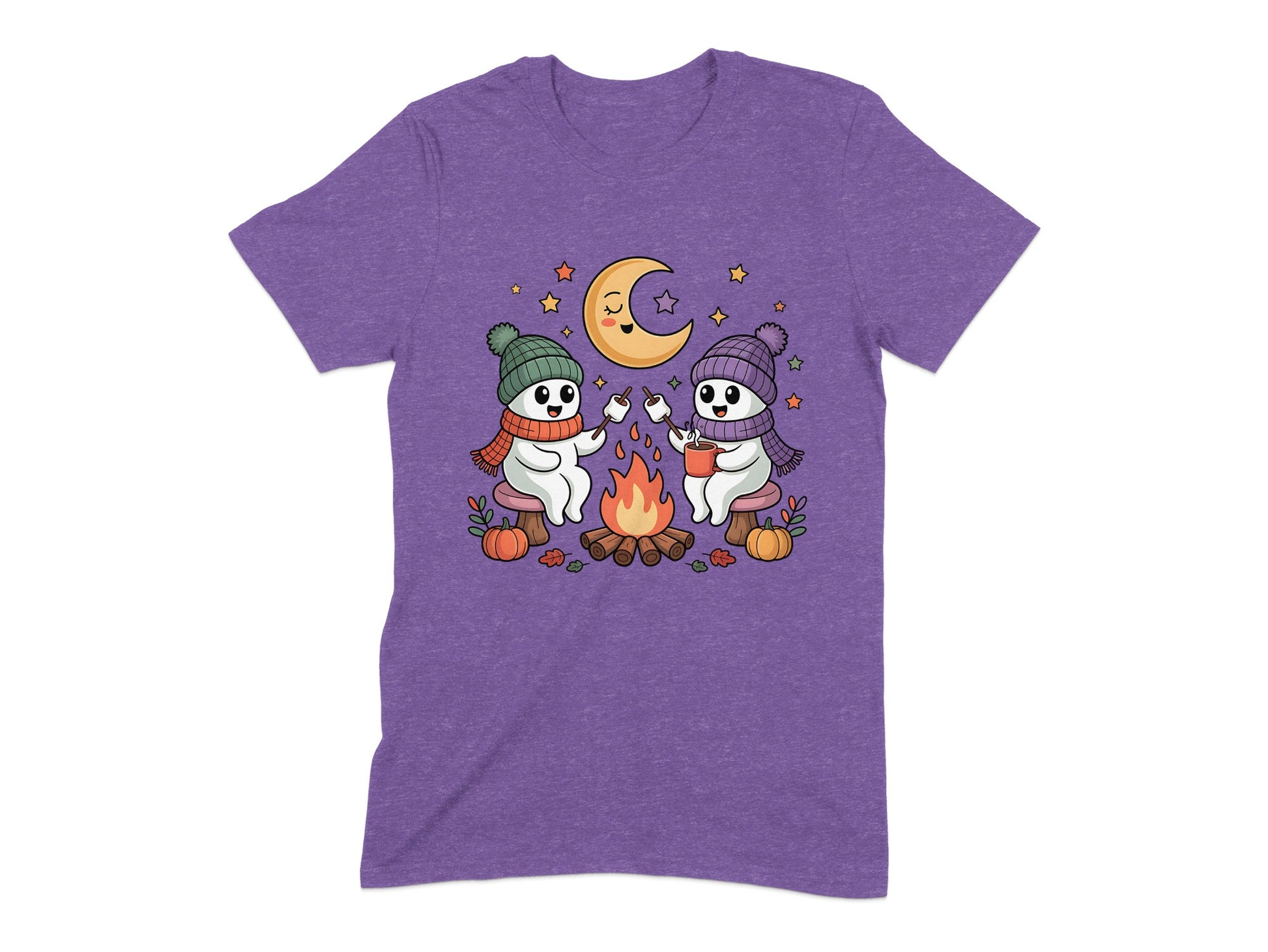 Cozy Campfire Ghosts T Shirt Art Graphic Tee product type
