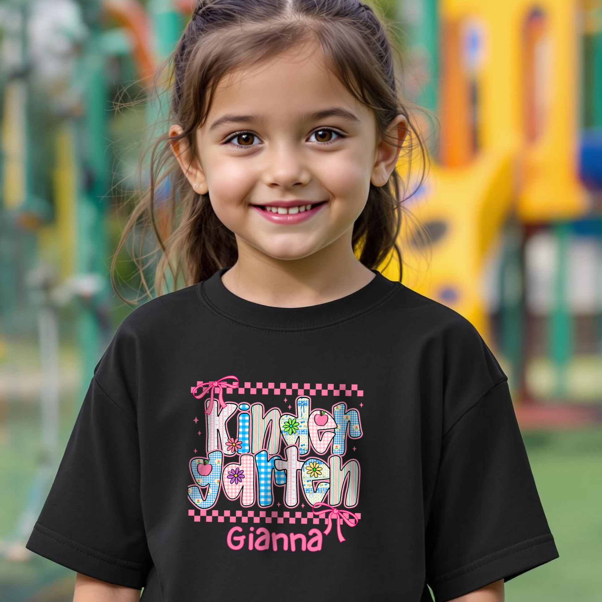 Kindergarten Personalized Back to School T-Shirt for Kids – Toddler Size 2T-5T - Custom Name – First Day of School Shirt