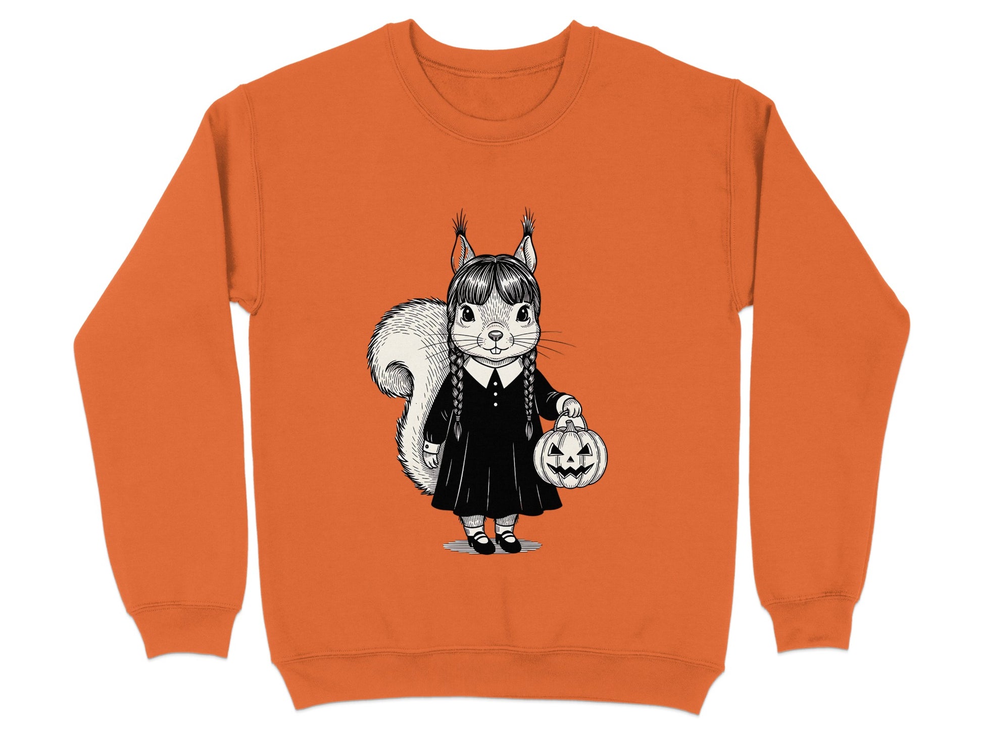 Cute Halloween Squirrel Holding Pumpkin Sweatshirt product type