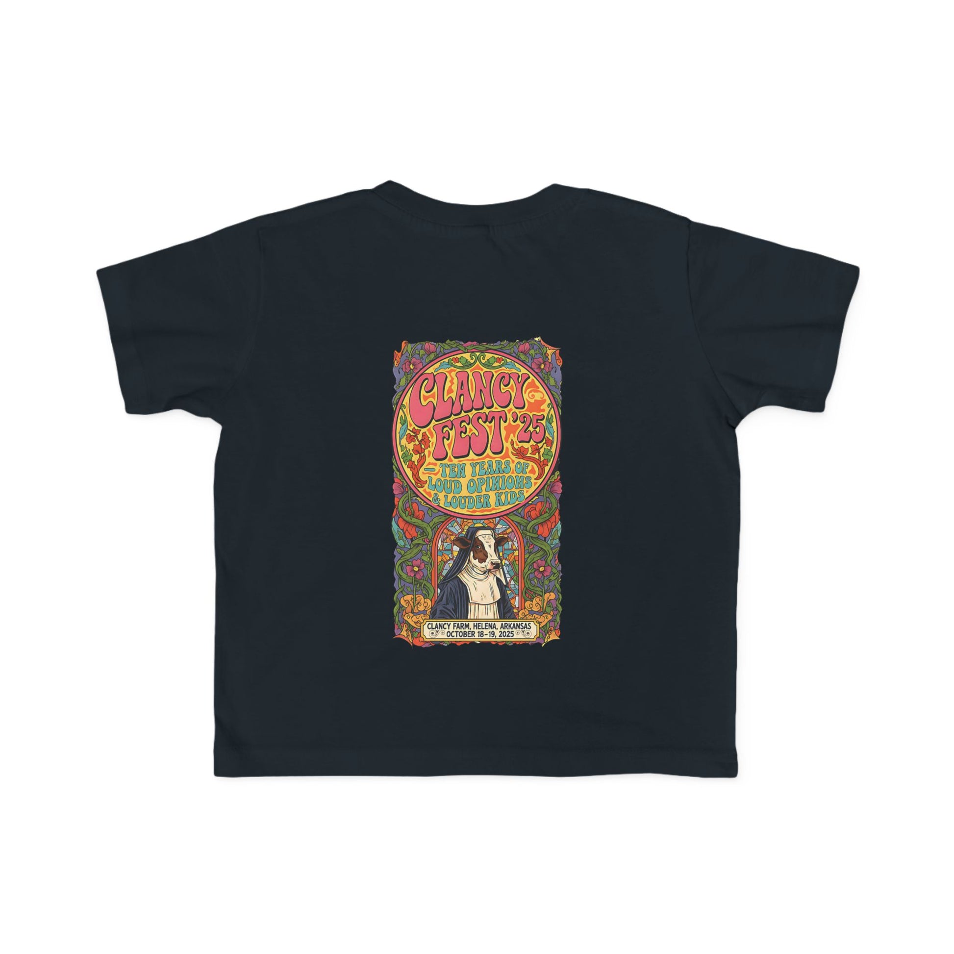 Custom ClancyFest 25 Toddler Short-Sleeve Light-Weight 100% Cotton T-Shirt, 2T-6T