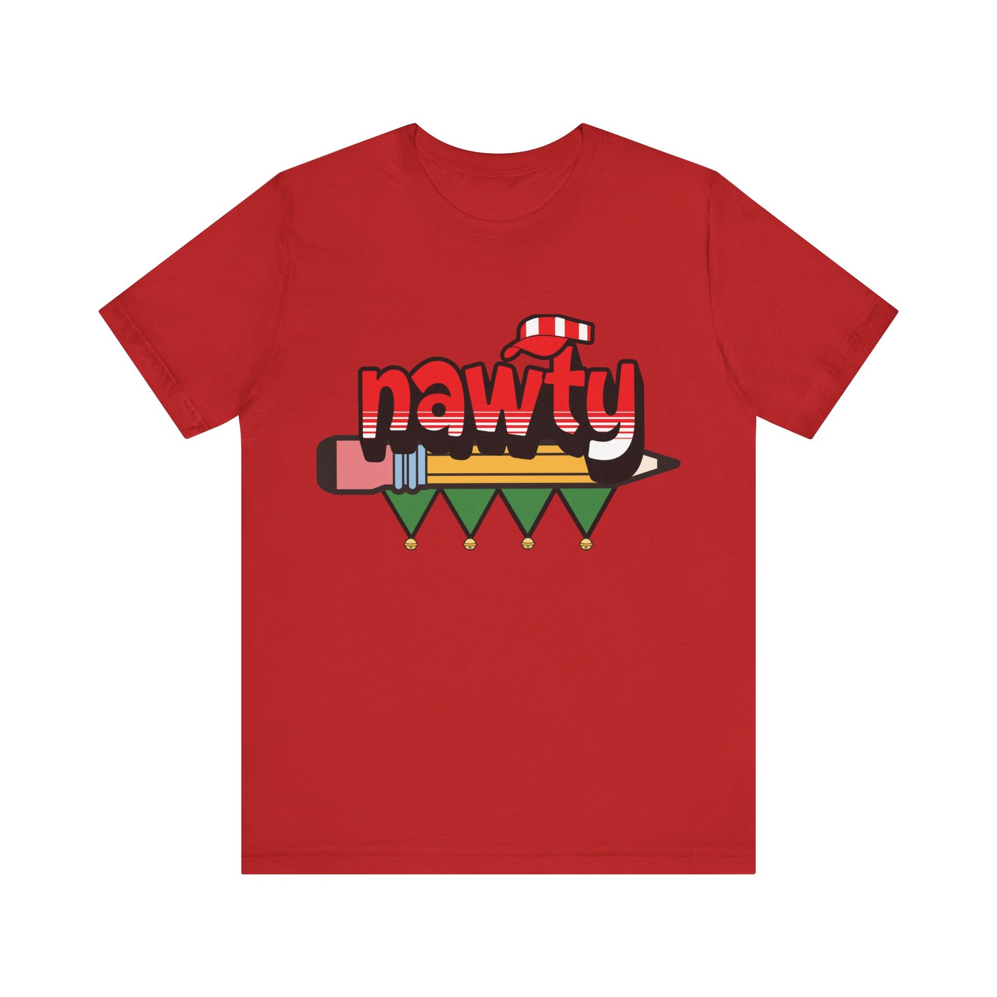 Naughty or Nice List, Tally Elf Nawty Very Merry Christmas Party, Unisex Jersey Short Sleeve Tee