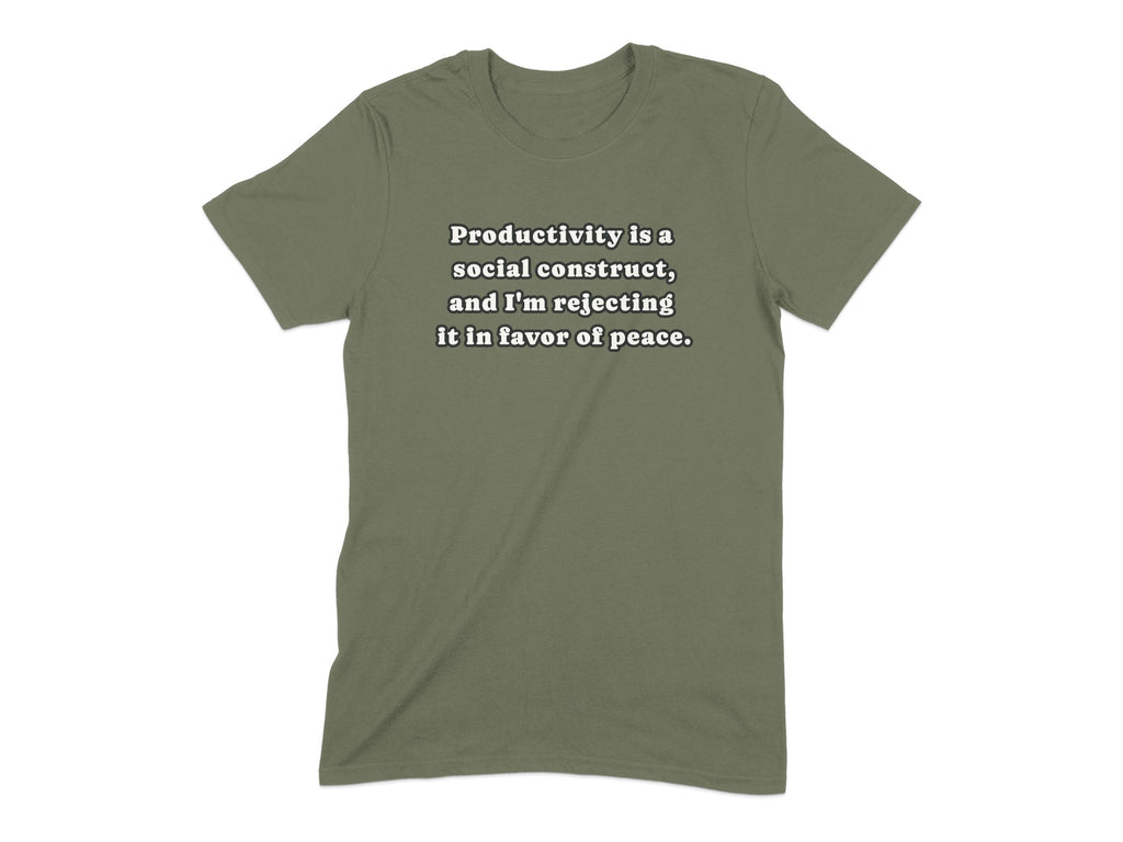 Productivity is a Social Construct Peace T-Shirt product type