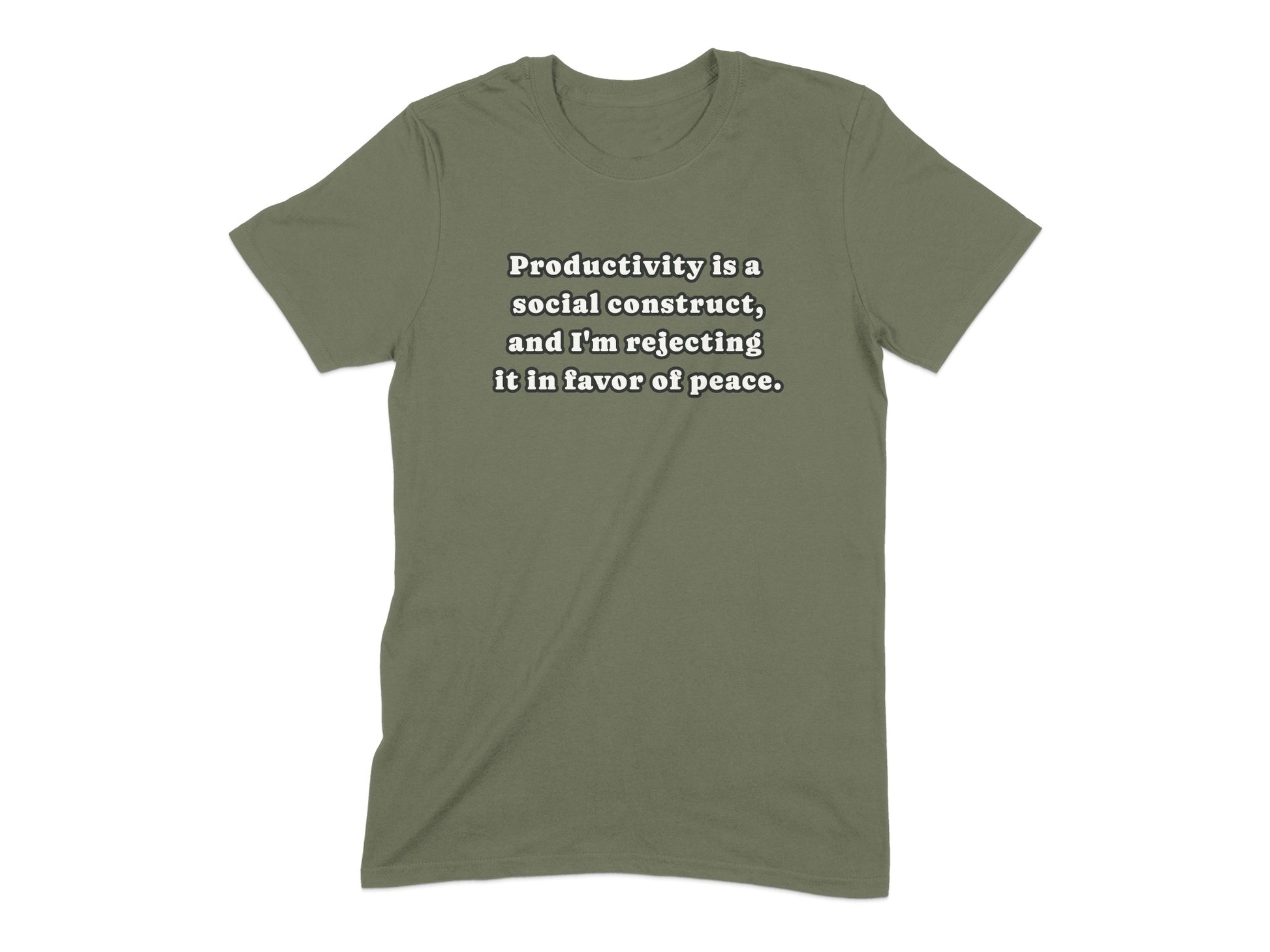 Productivity is a Social Construct Peace T-Shirt product type