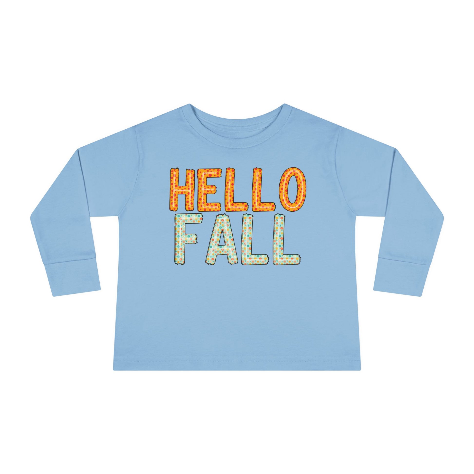 Toddler Hello Fall Cute Autumn T-Shirt - Holiday or Seasonal Design XS-5X