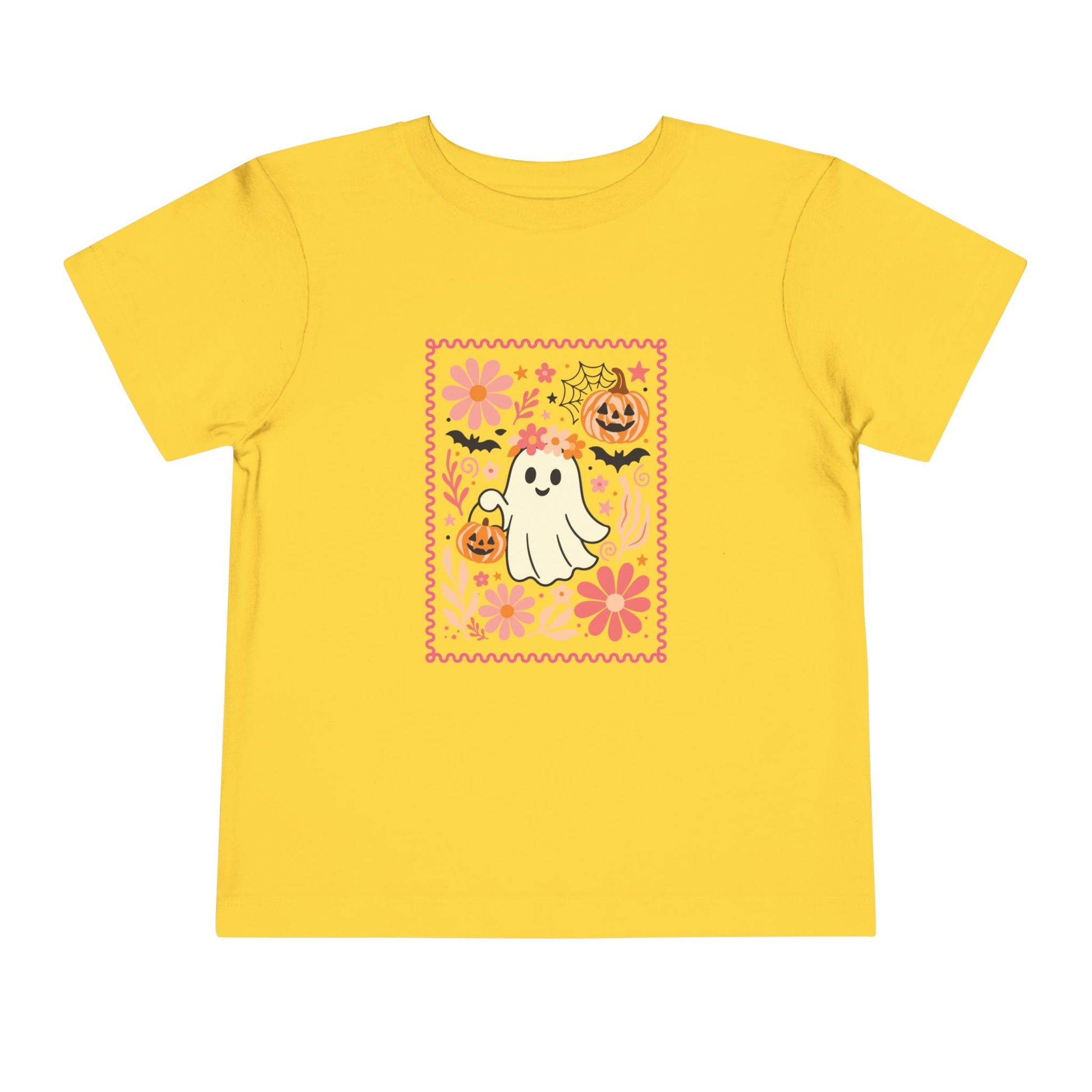Cute Halloween Toddler Tee, Ghost and Pumpkin Design, Toddler Halloween