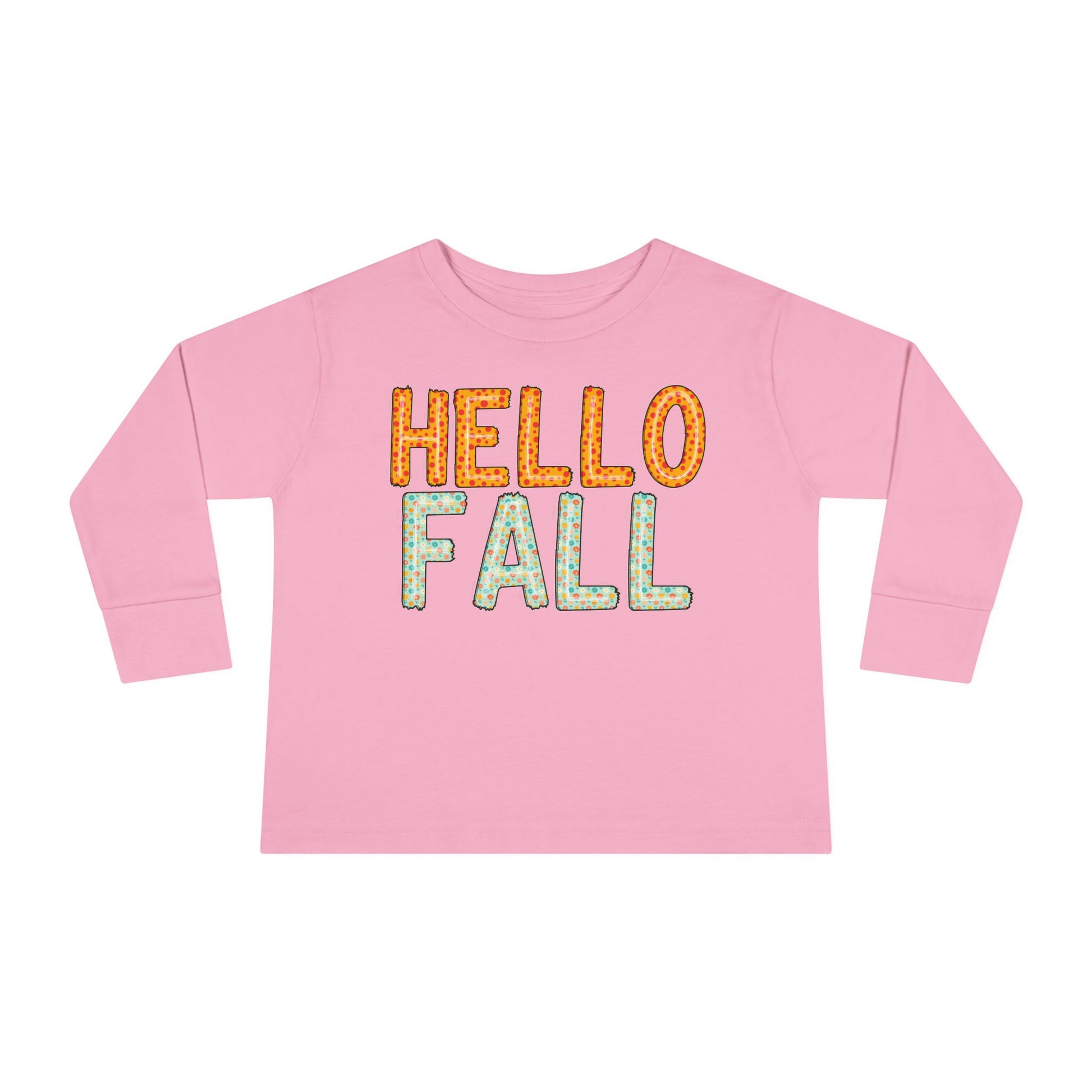 Toddler Hello Fall Cute Autumn T-Shirt - Holiday or Seasonal Design XS-5X