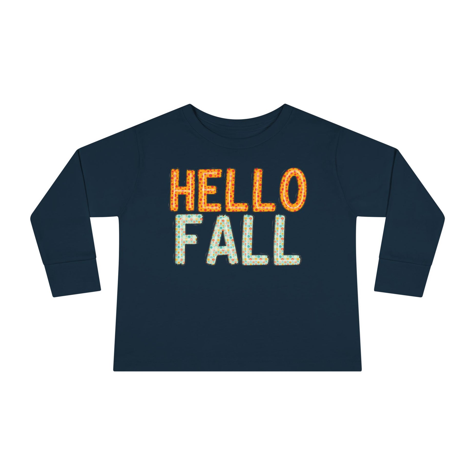 Toddler Hello Fall Cute Autumn T-Shirt - Holiday or Seasonal Design XS-5X