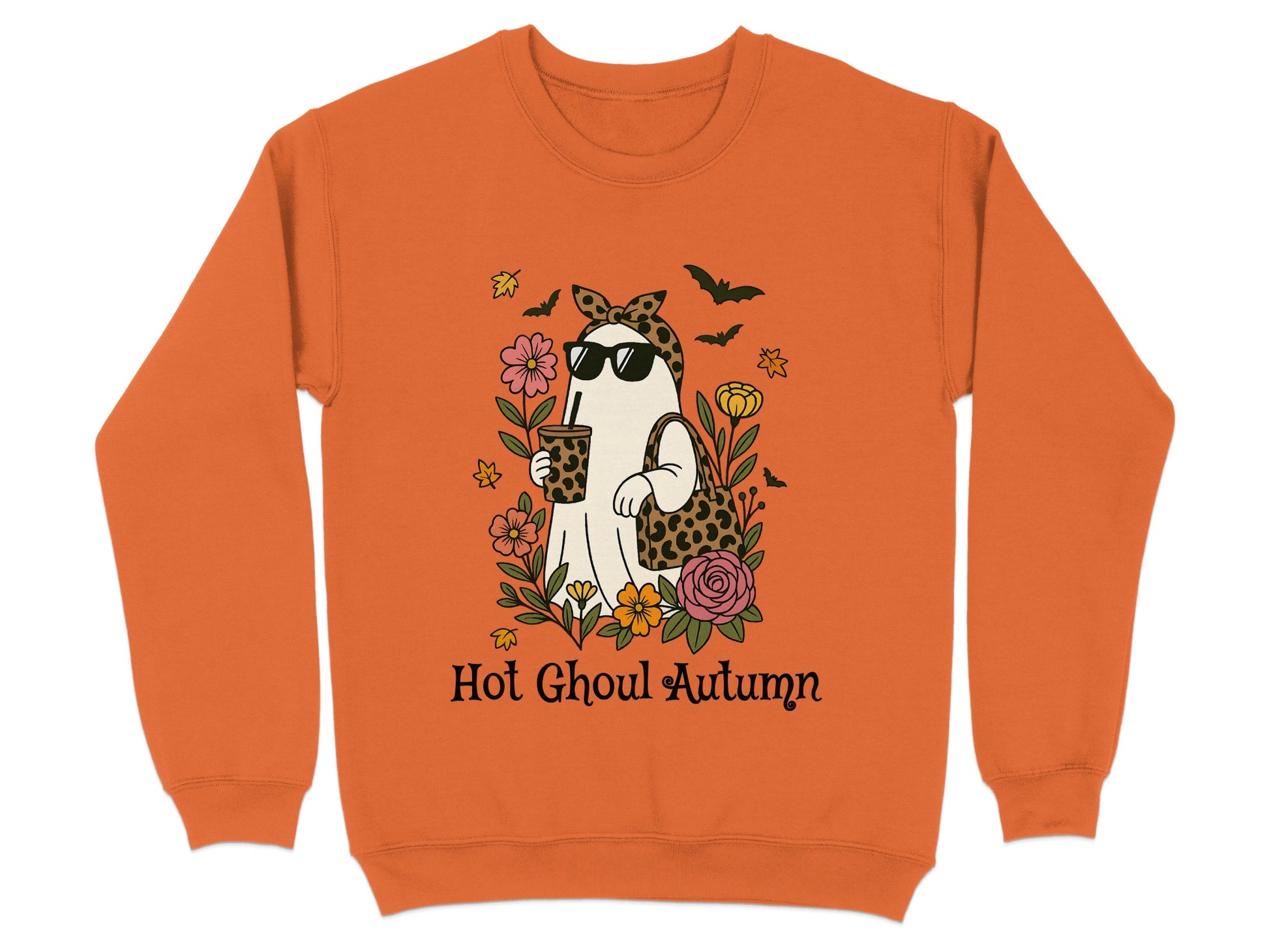 Hot Ghoul Autumn Sweatshirt Halloween Themed Apparel Product