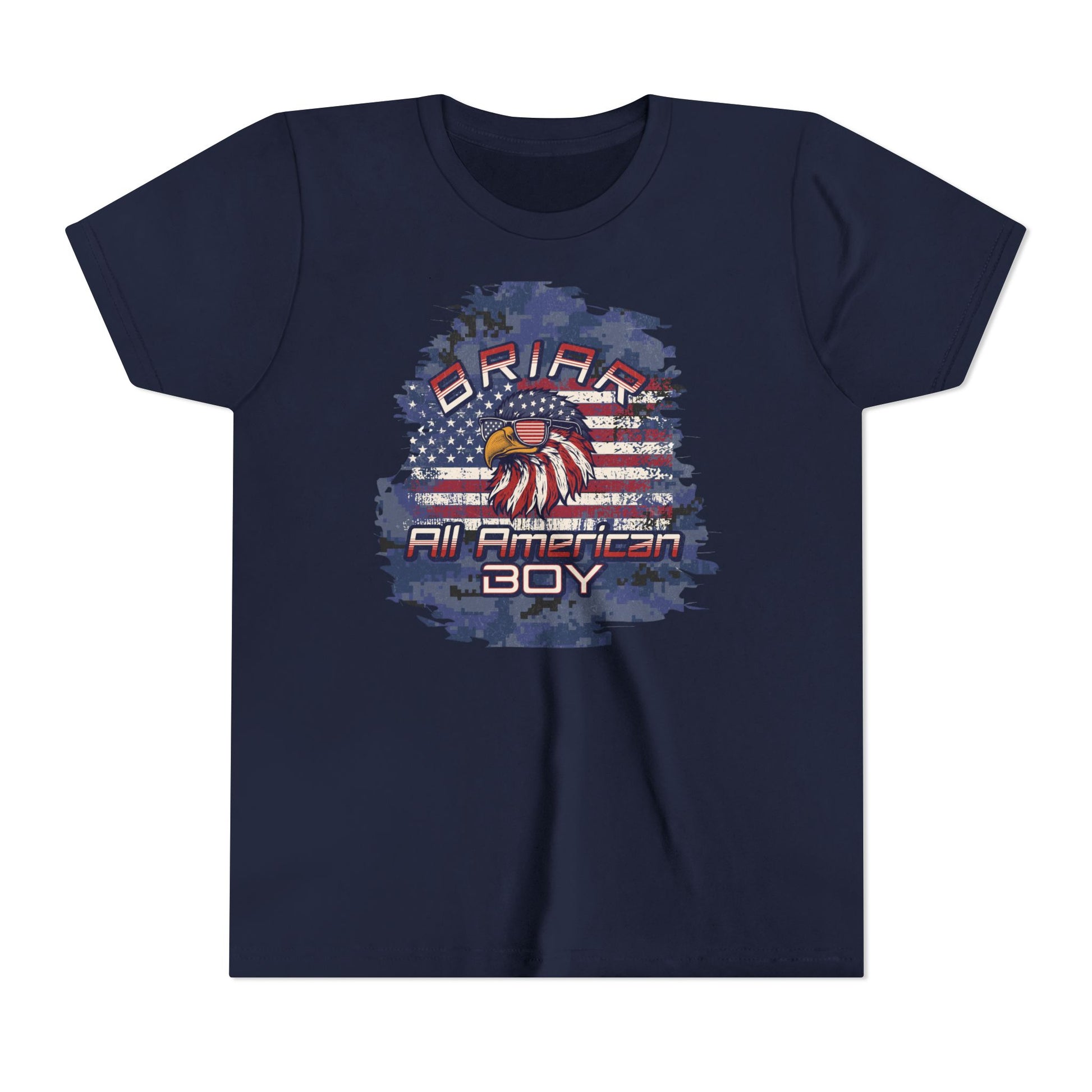 Personalized All-American Boy Youth Tee - Patriotic Shirt Birthday Gift, School Shirt