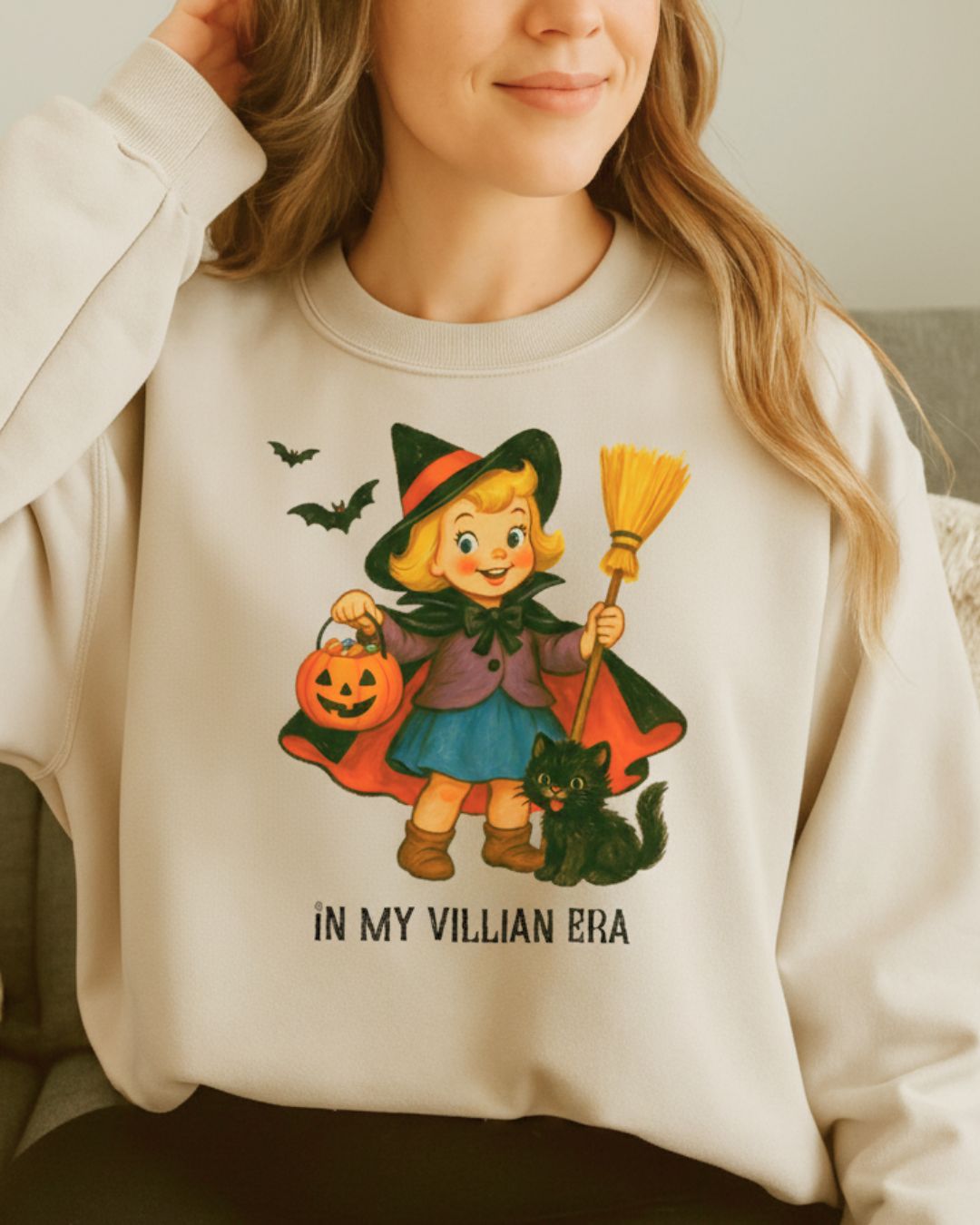 Cute Witch in My Villain Era Halloween Sweatshirt