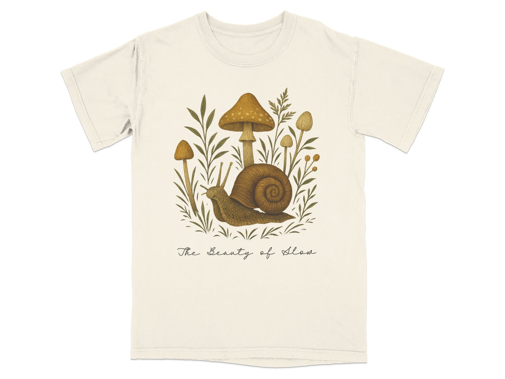 The Beauty of Ideas Snail Mushroom Art T-Shirt product type