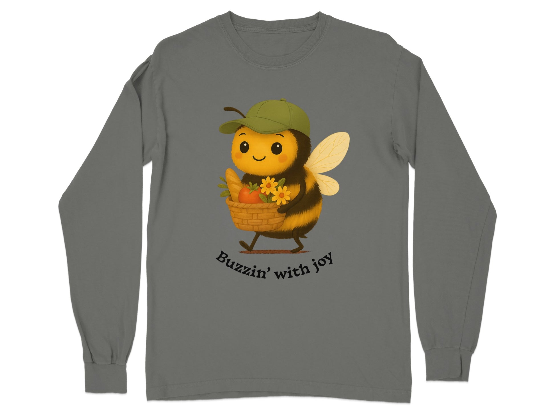 Buzzin' with joy bee graphic long sleeve shirt product