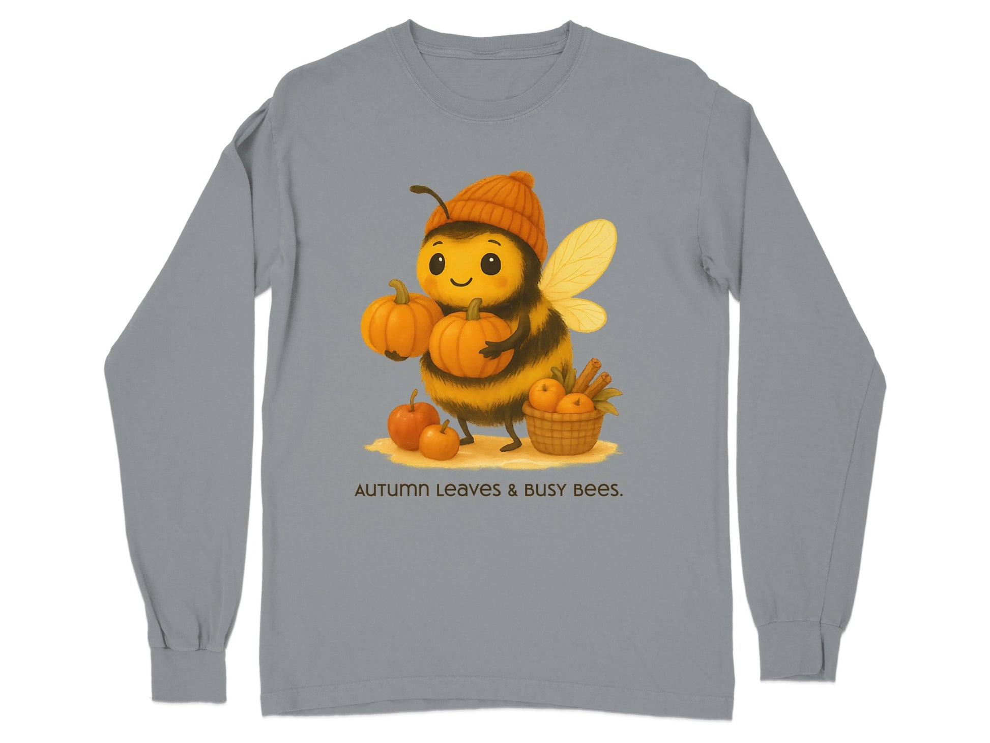 Autumn Leaves and Busy Bees Cozy Long Sleeve Shirt Product Type