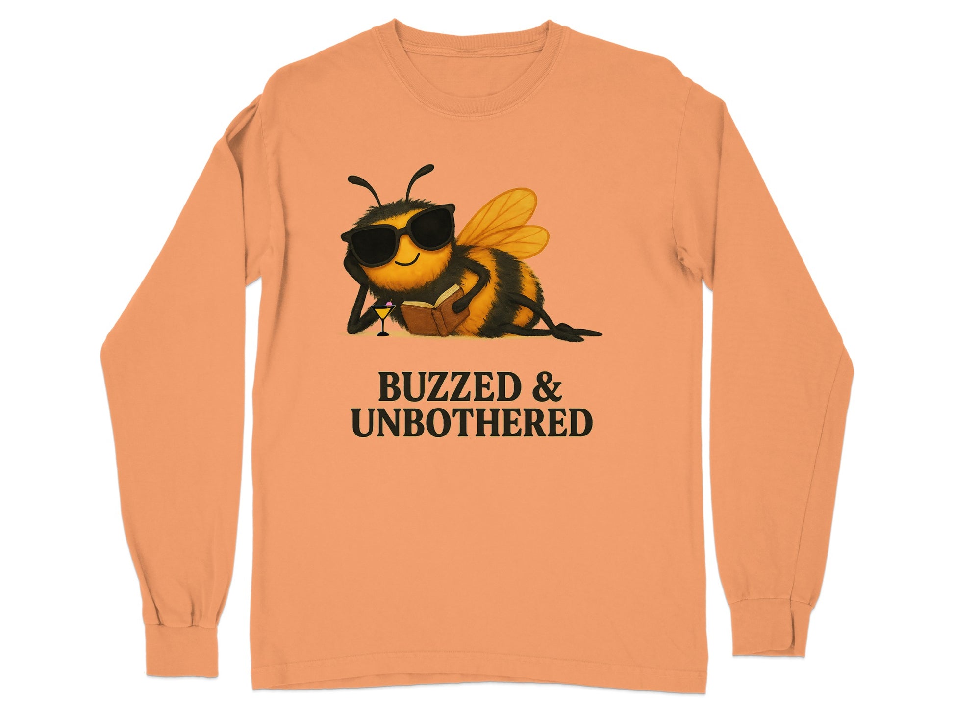 Buzzed and Unbothered Cool Bee Long Sleeve Shirt product