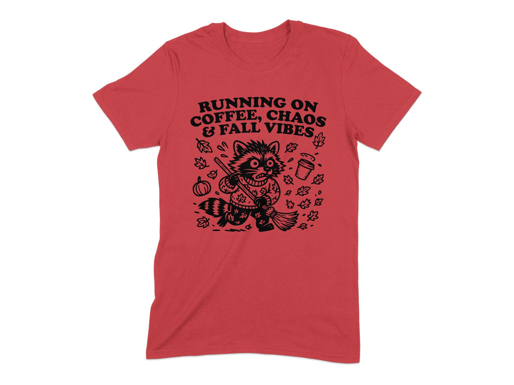 Running On Coffee Chaos Fall Vibes Graphic T-Shirt product type