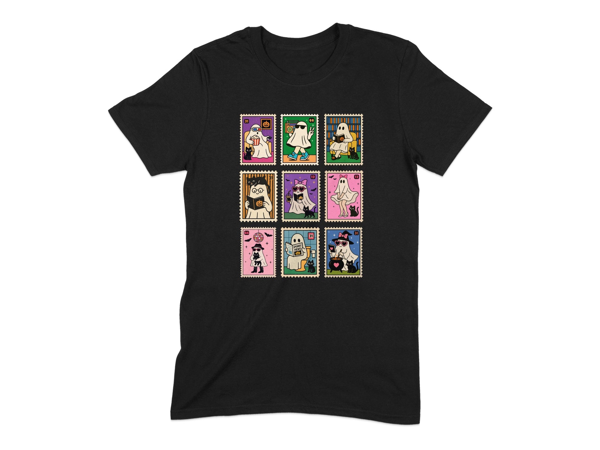 Retro Halloween Characters Graphic T-Shirt product type