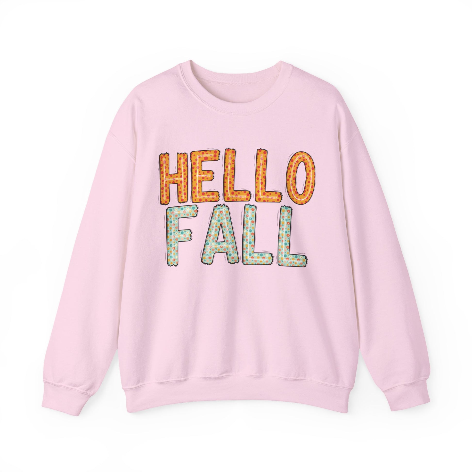 Hello Fall Cute Autumn Sweatshirt - Holiday or Seasonal Design XS-5X