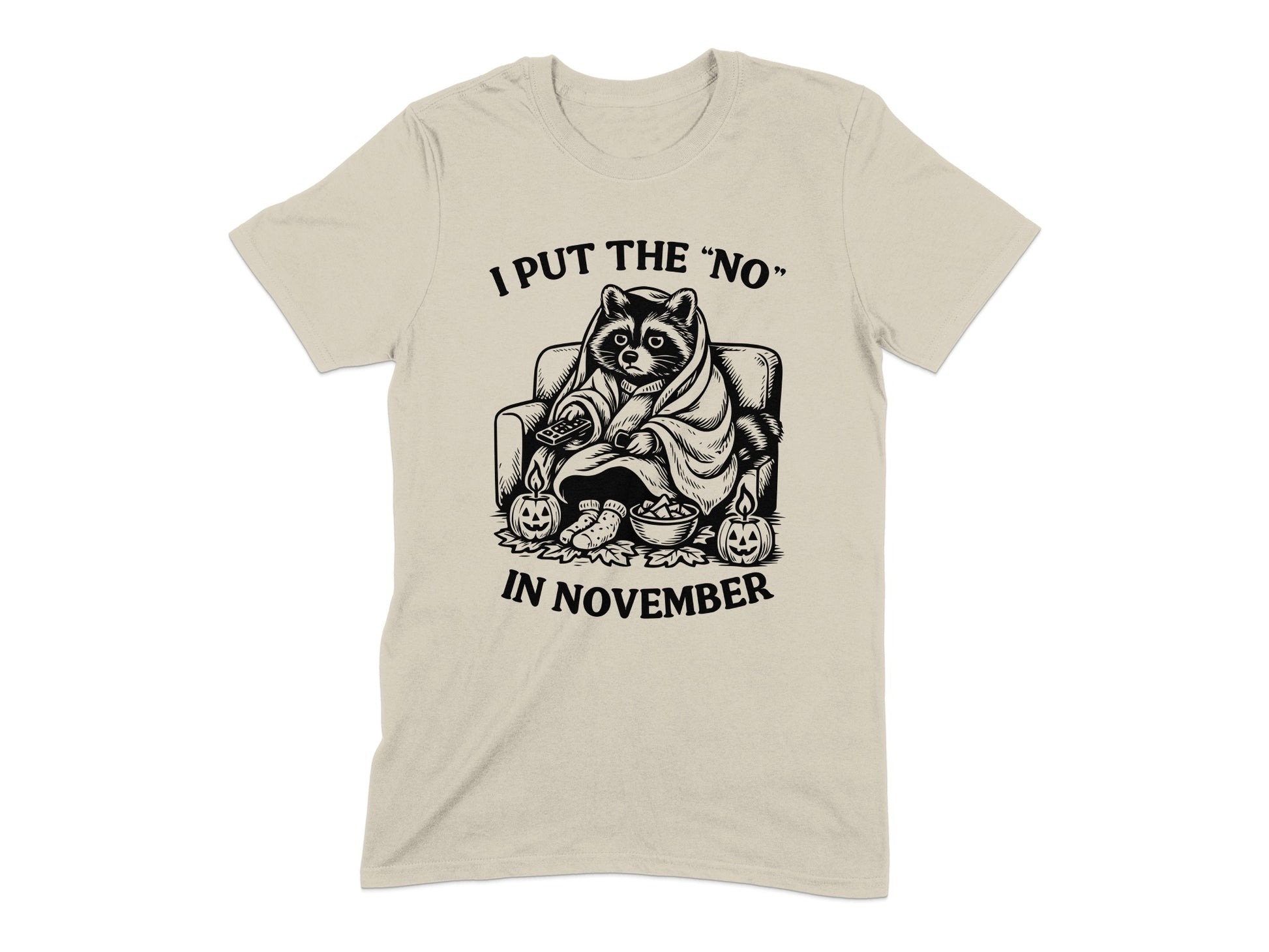 I Put The No In November Cozy Cat Graphic T-shirt product