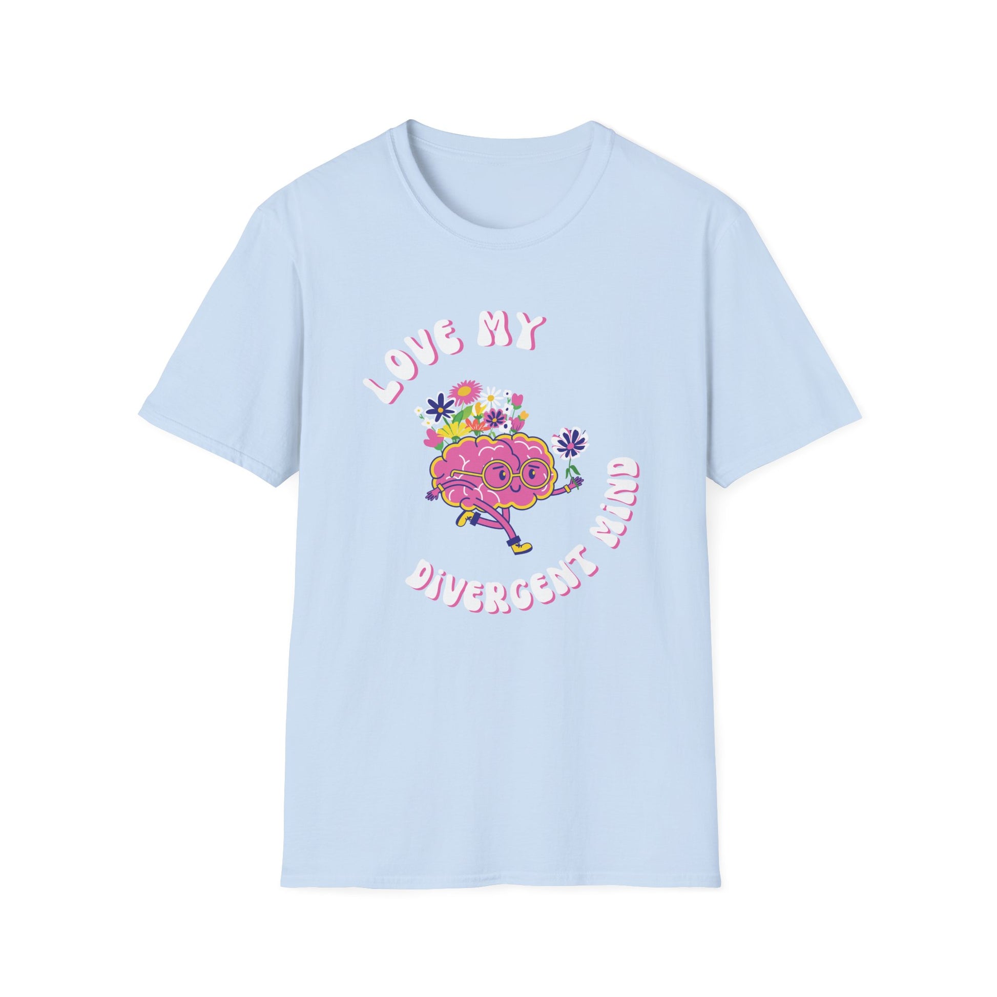 Divergent Mind Celebrate NeuroDiversity NeuroSpicy ADHD Brain Tee