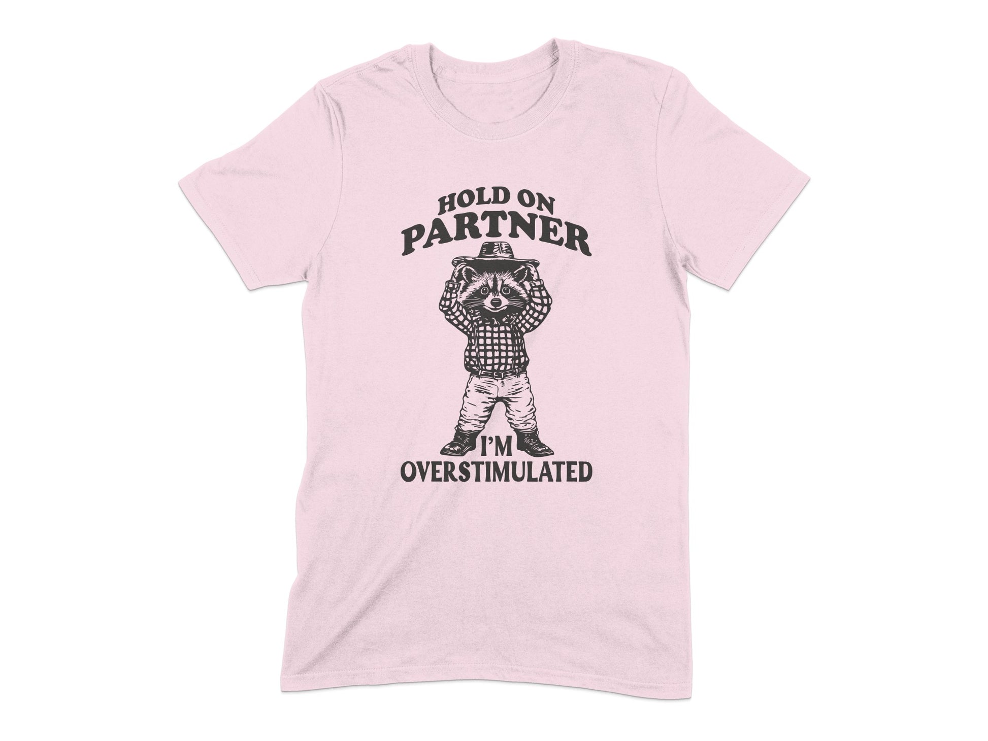 Hold On Partner I'm Overstimulated Graphic T-Shirt product