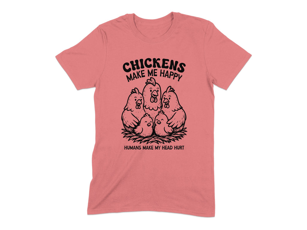 Chickens Make Me Happy Graphic Tee Shirt product