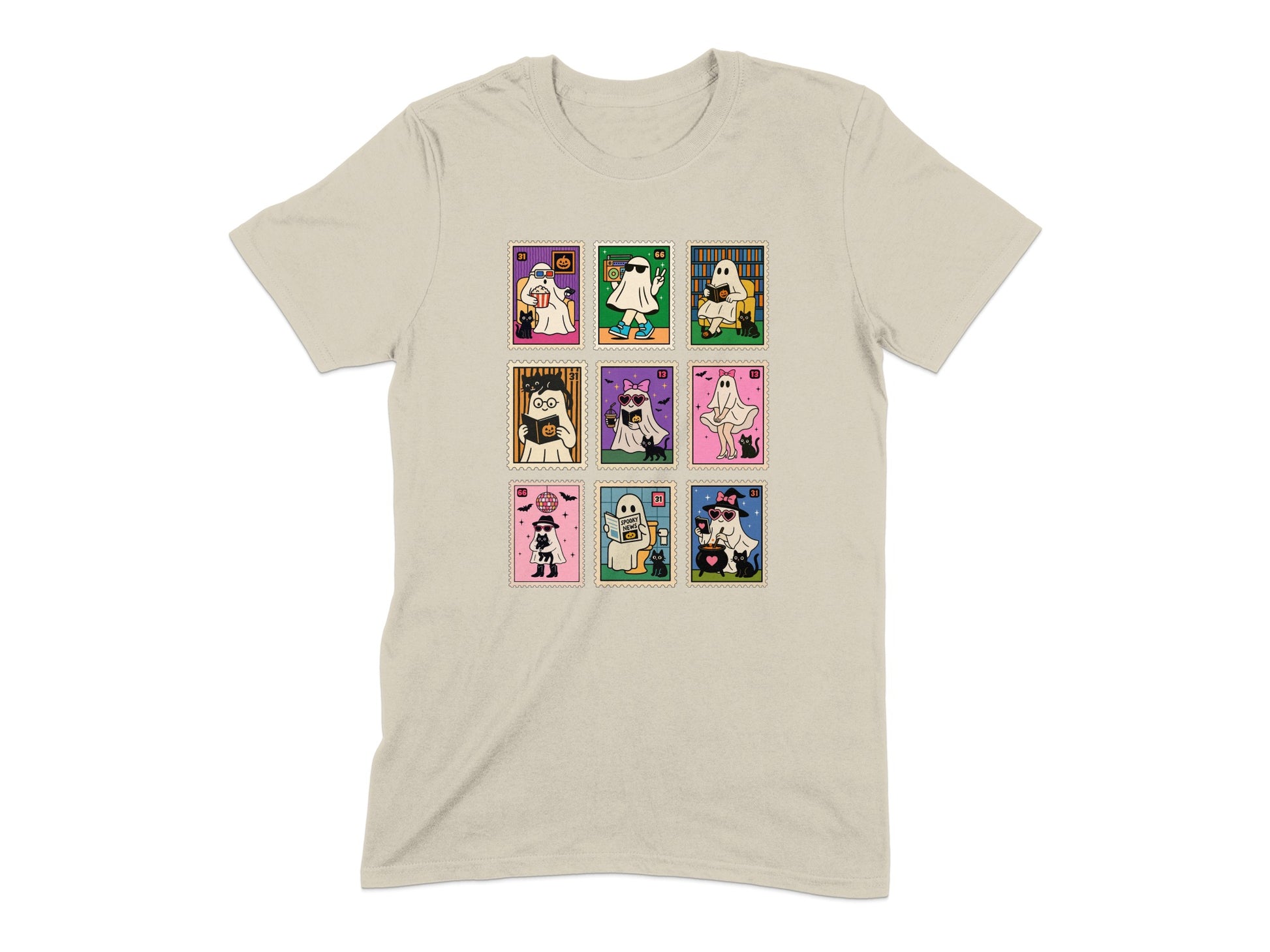 Ghost Cat Costume Themed Graphic Tee Shirt product