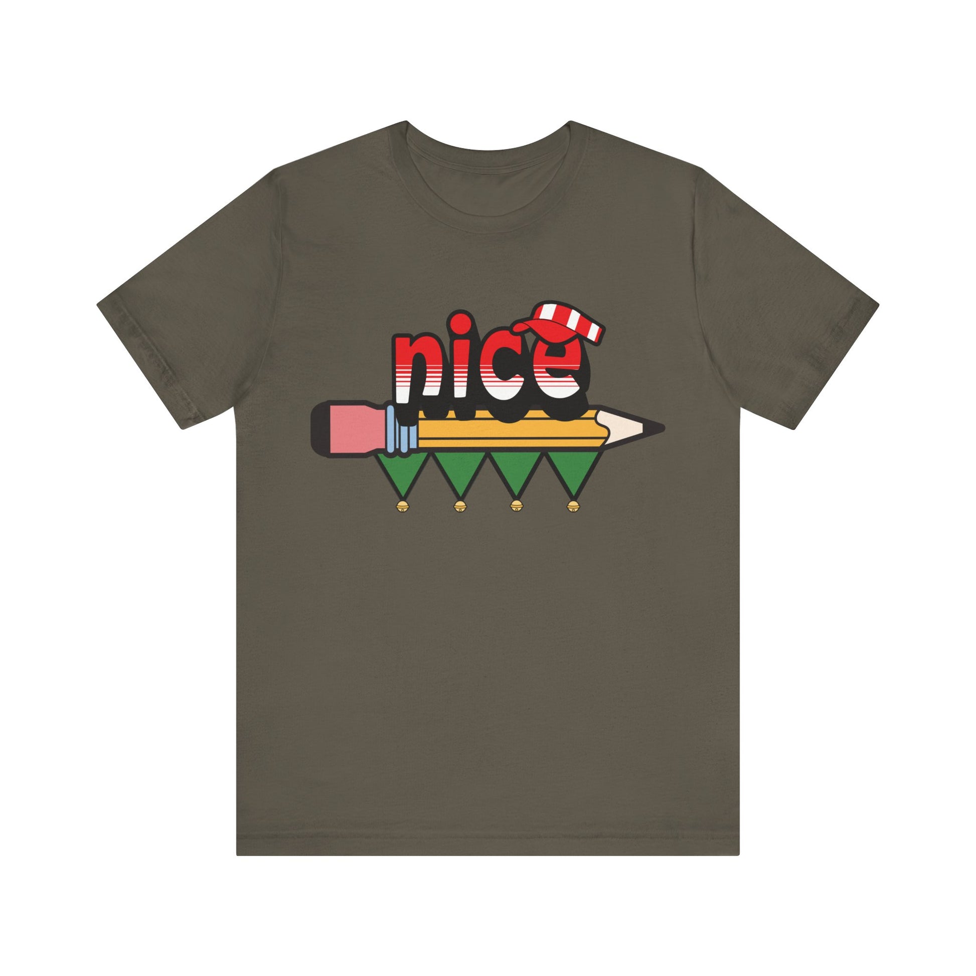 Naughty or Nice List, Tally Elf Nice Very Merry Christmas Party, Unisex Jersey Short Sleeve Tee