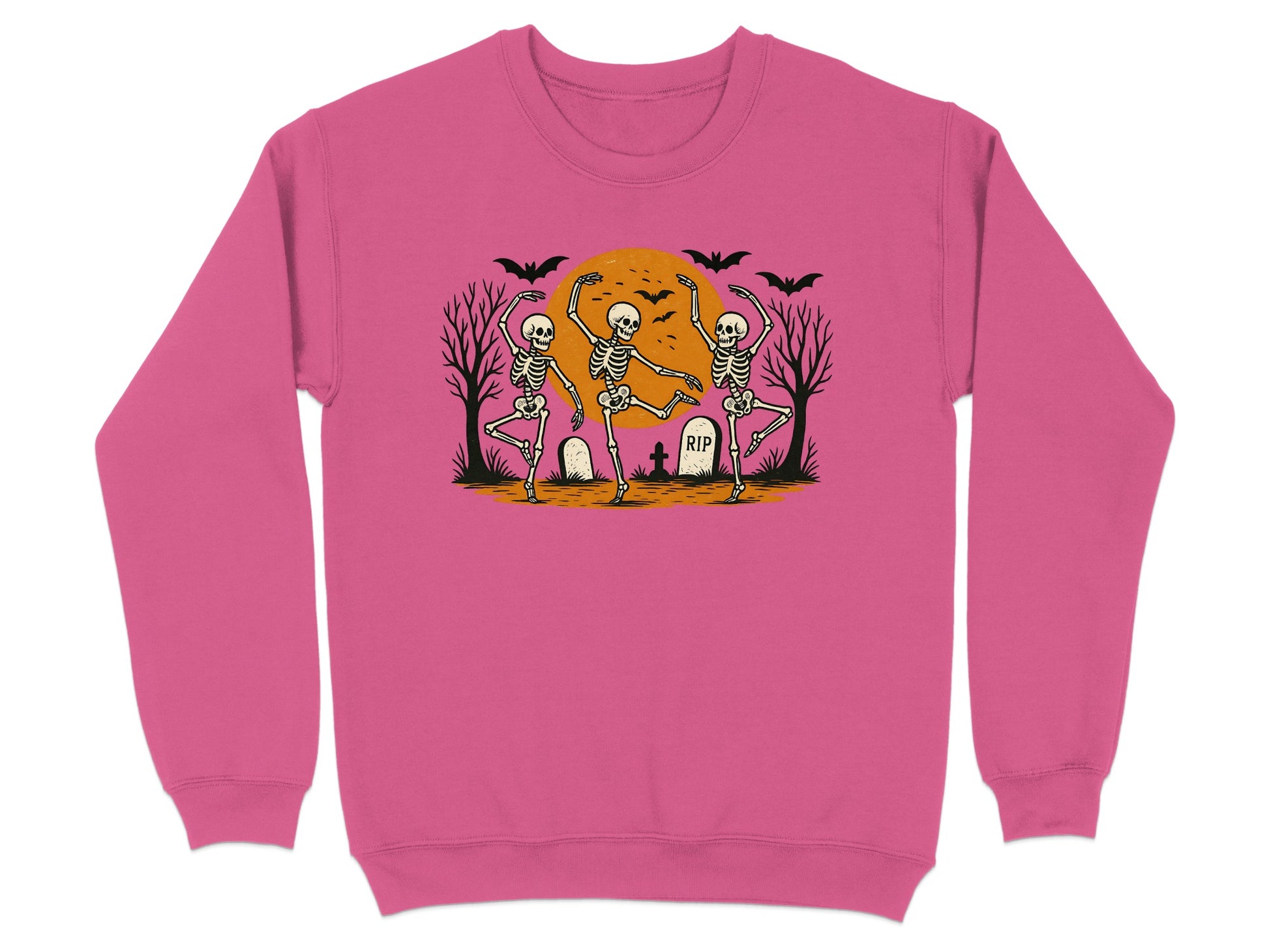 Dancing Skeletons with Halloween Moon graphic product type