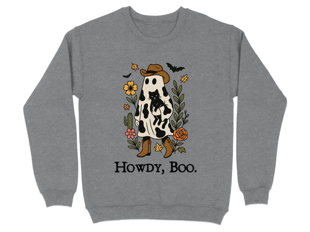 Howdy Boo Ghost with Cowboy Hat Sweatshirt product type