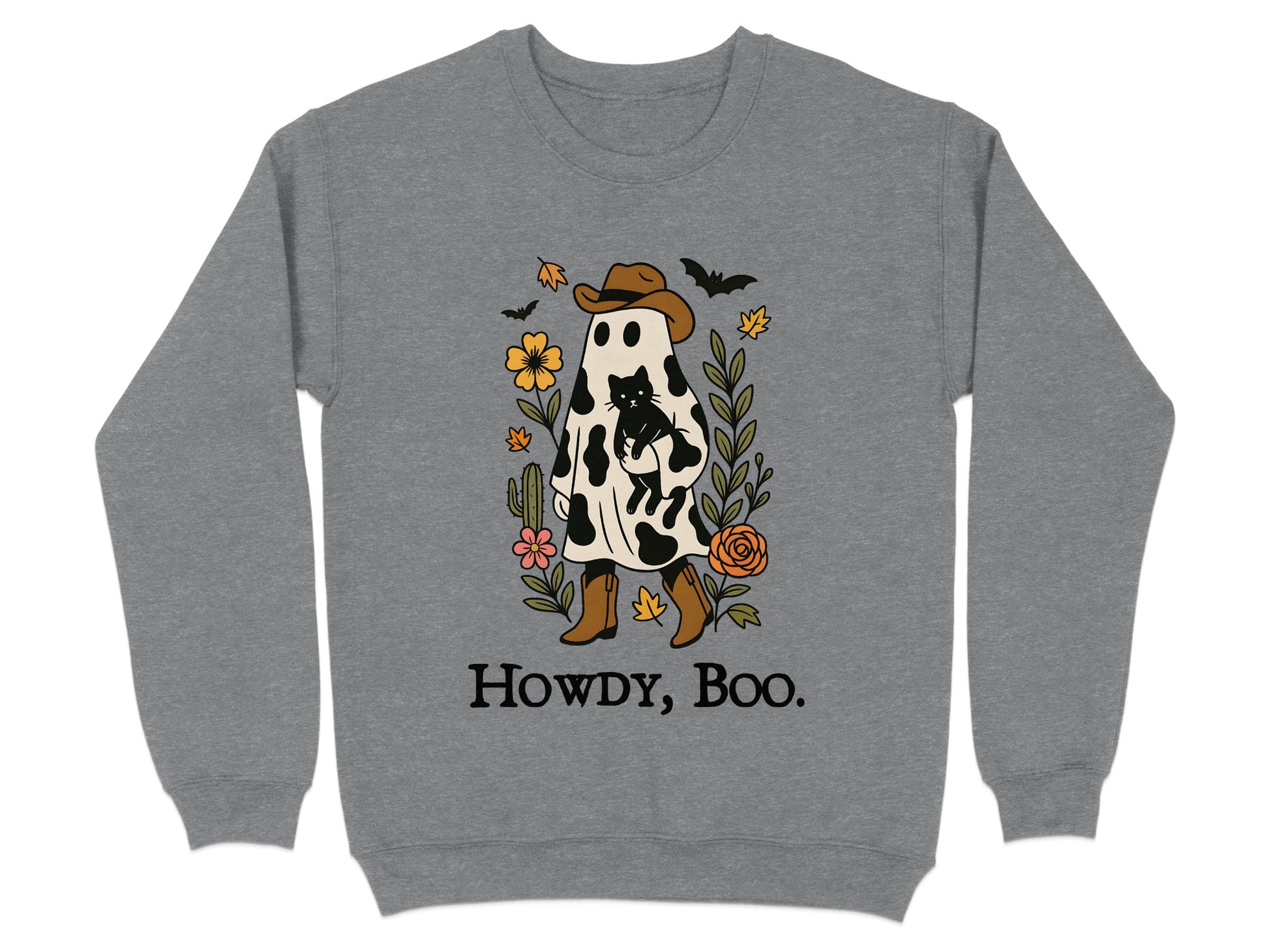 Howdy Boo Ghost with Cowboy Hat Sweatshirt product type