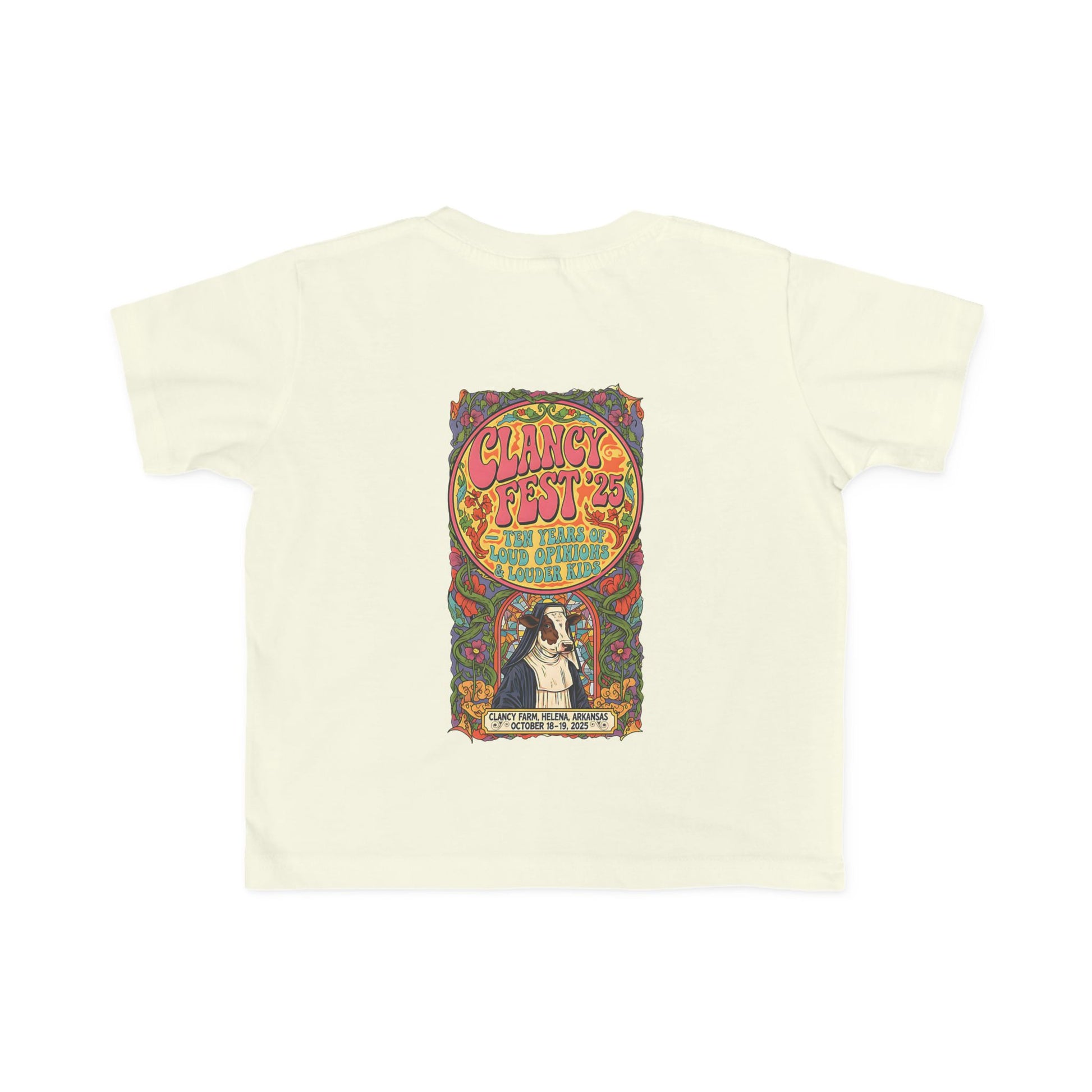 Custom ClancyFest 25 Toddler Short-Sleeve Light-Weight 100% Cotton T-Shirt, 2T-6T